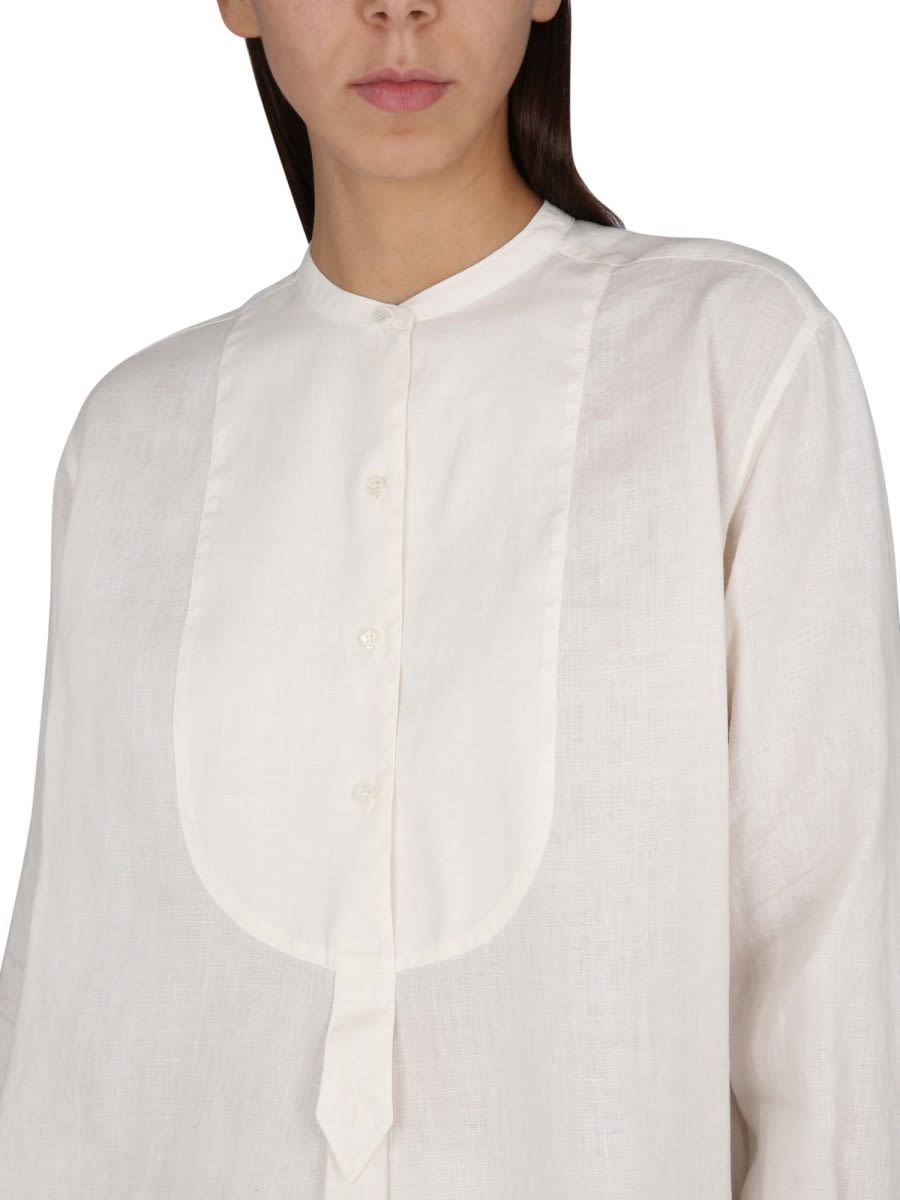 Shop Aspesi Tunic Shirt In Ivory