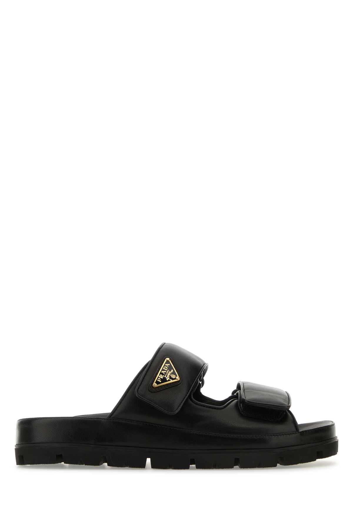 Prada Black Nappa Leather Slippers