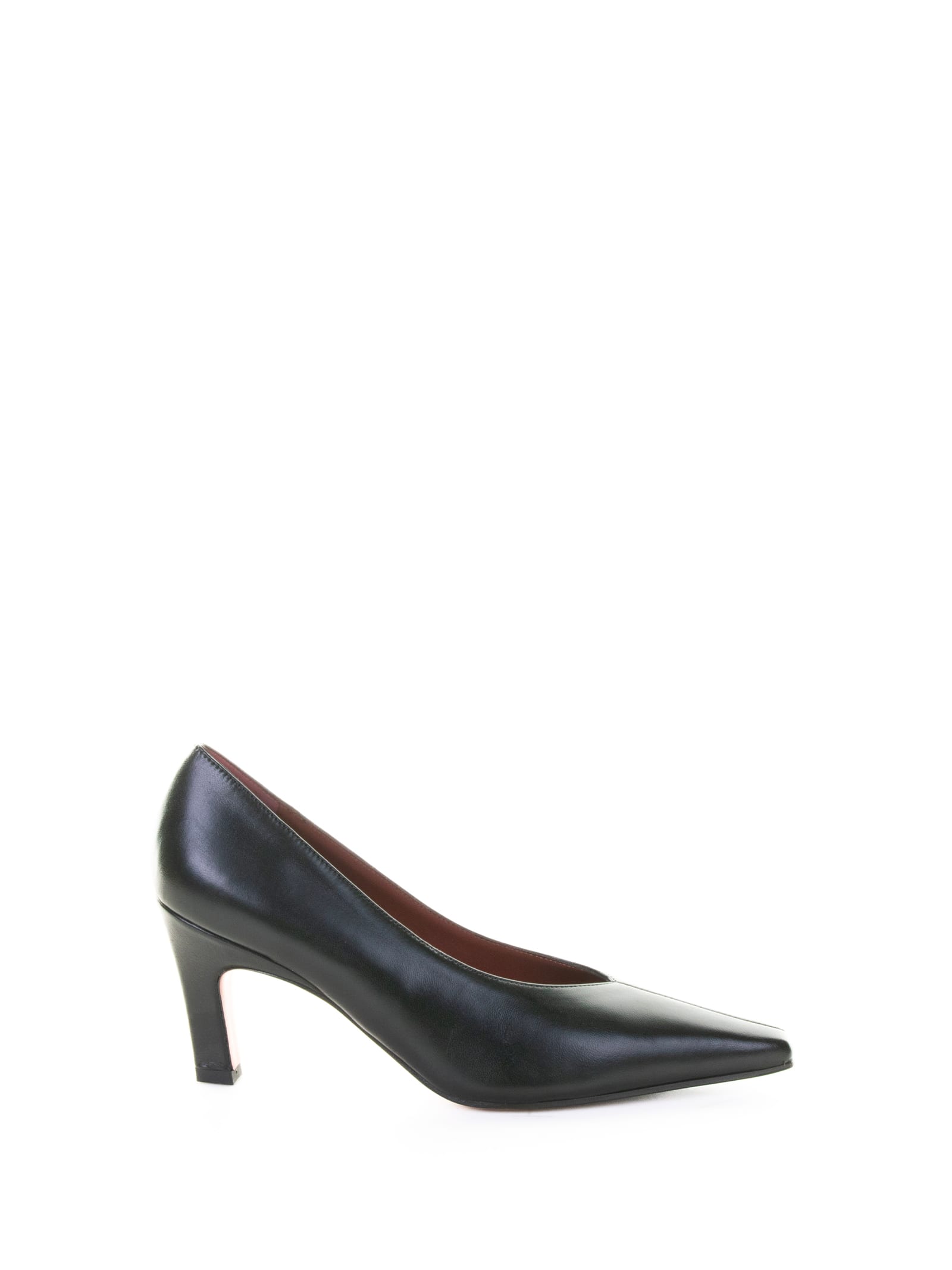 Roberto Festa 70mjm Pointed-toe Leather Pumps In Black
