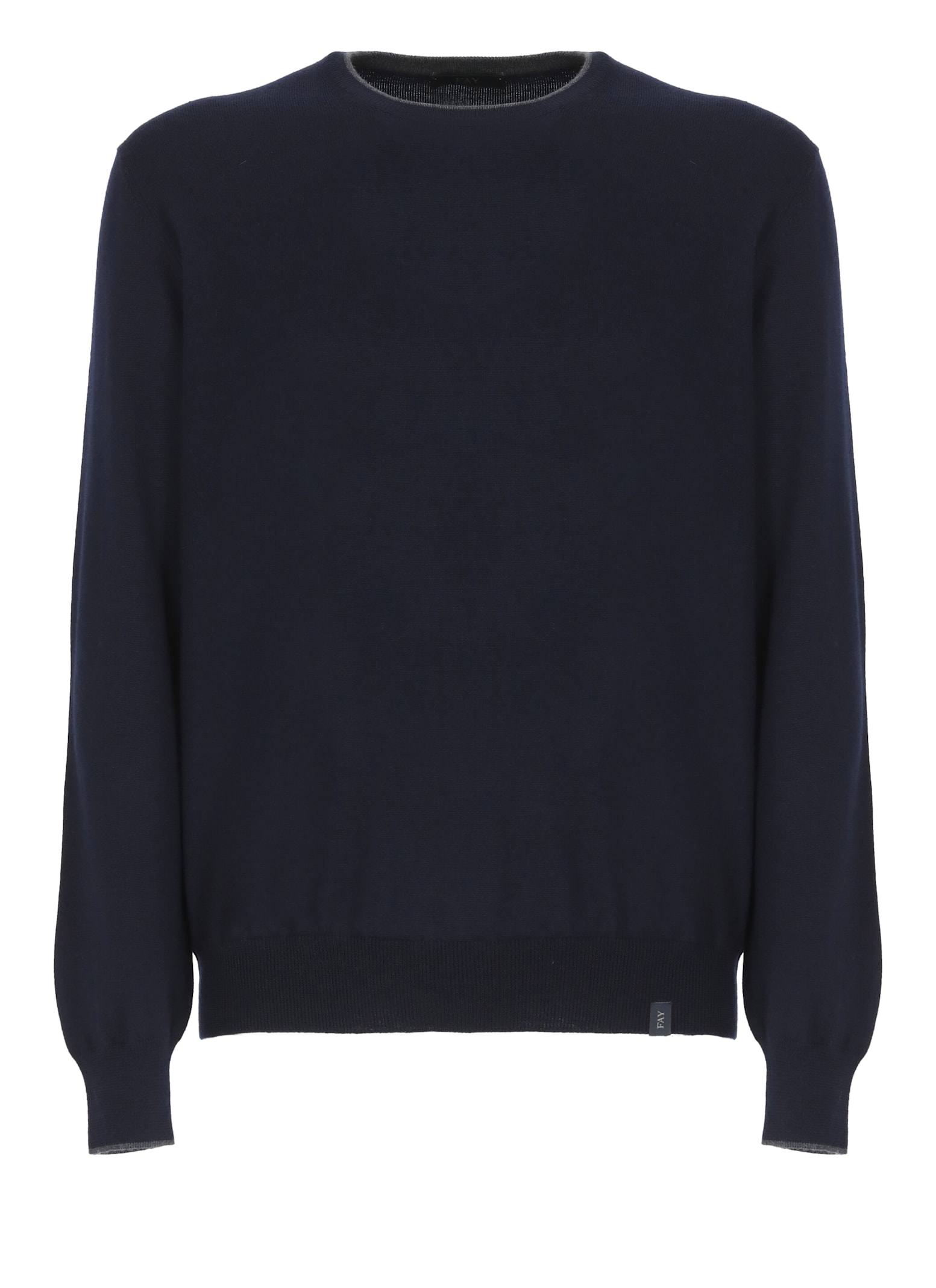 Jumper In Blue Shaved Wool Knit