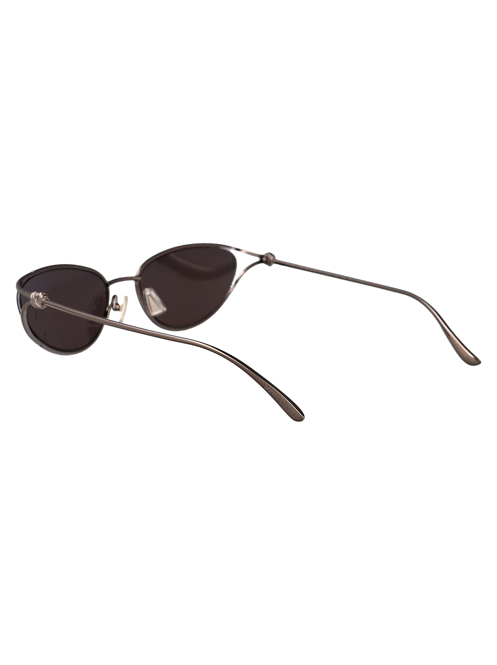 Bottega Veneta Sunglasses In Ruthenium-ruthenium-grey