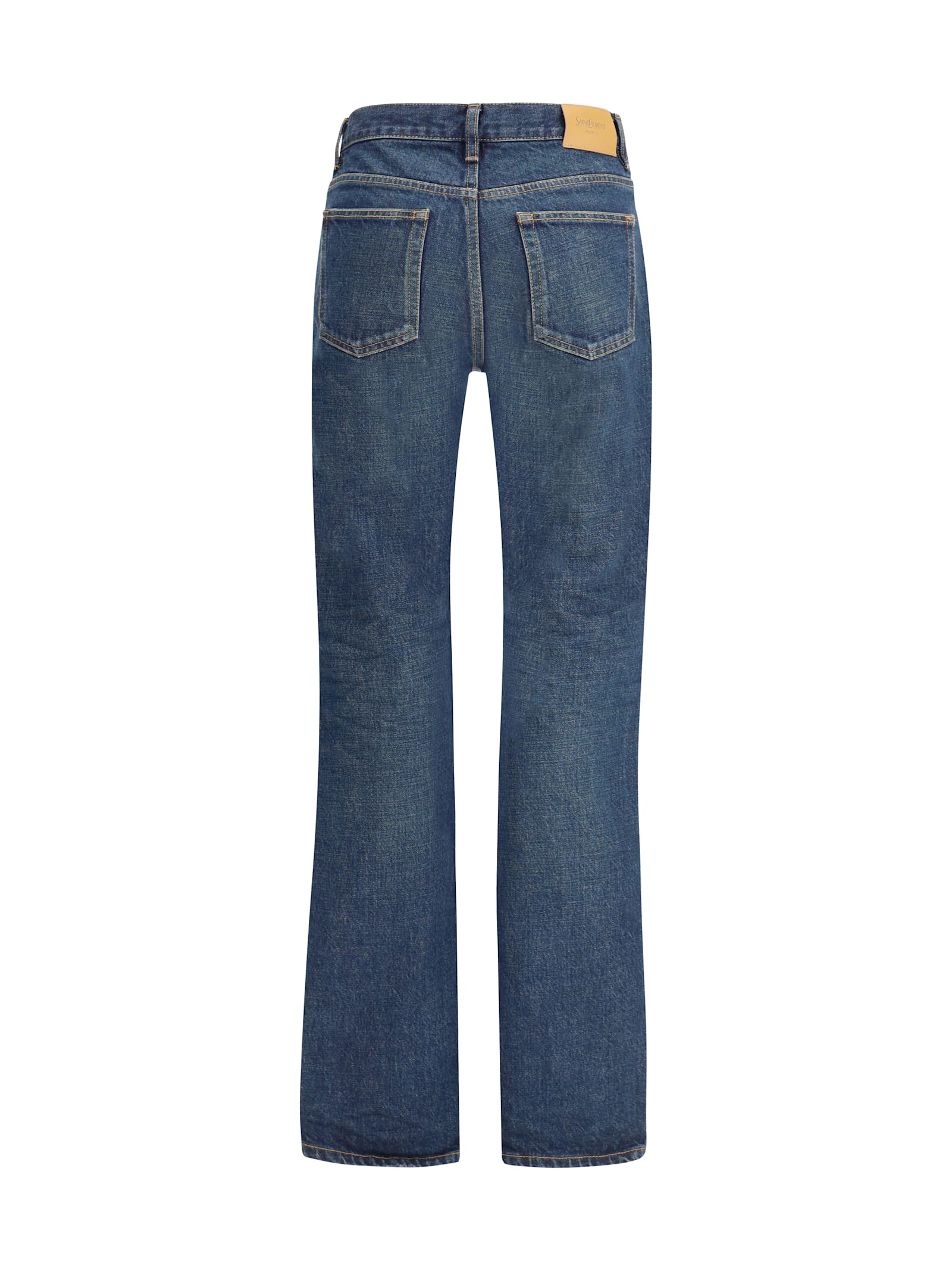 Saint Laurent Nico Low-rise Jeans In Blue