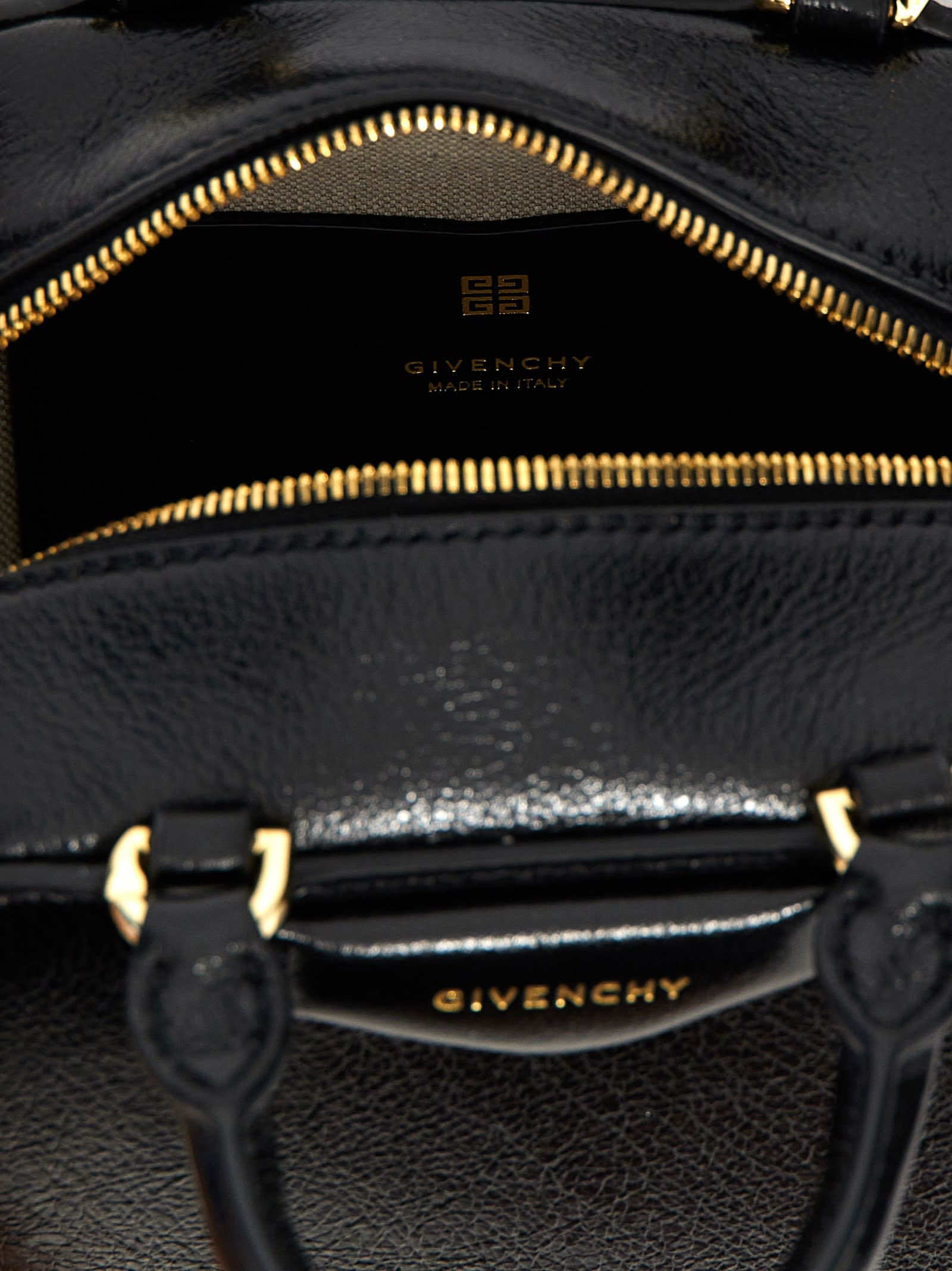 Shop Givenchy Antigona Cube Nano Handbag In Black