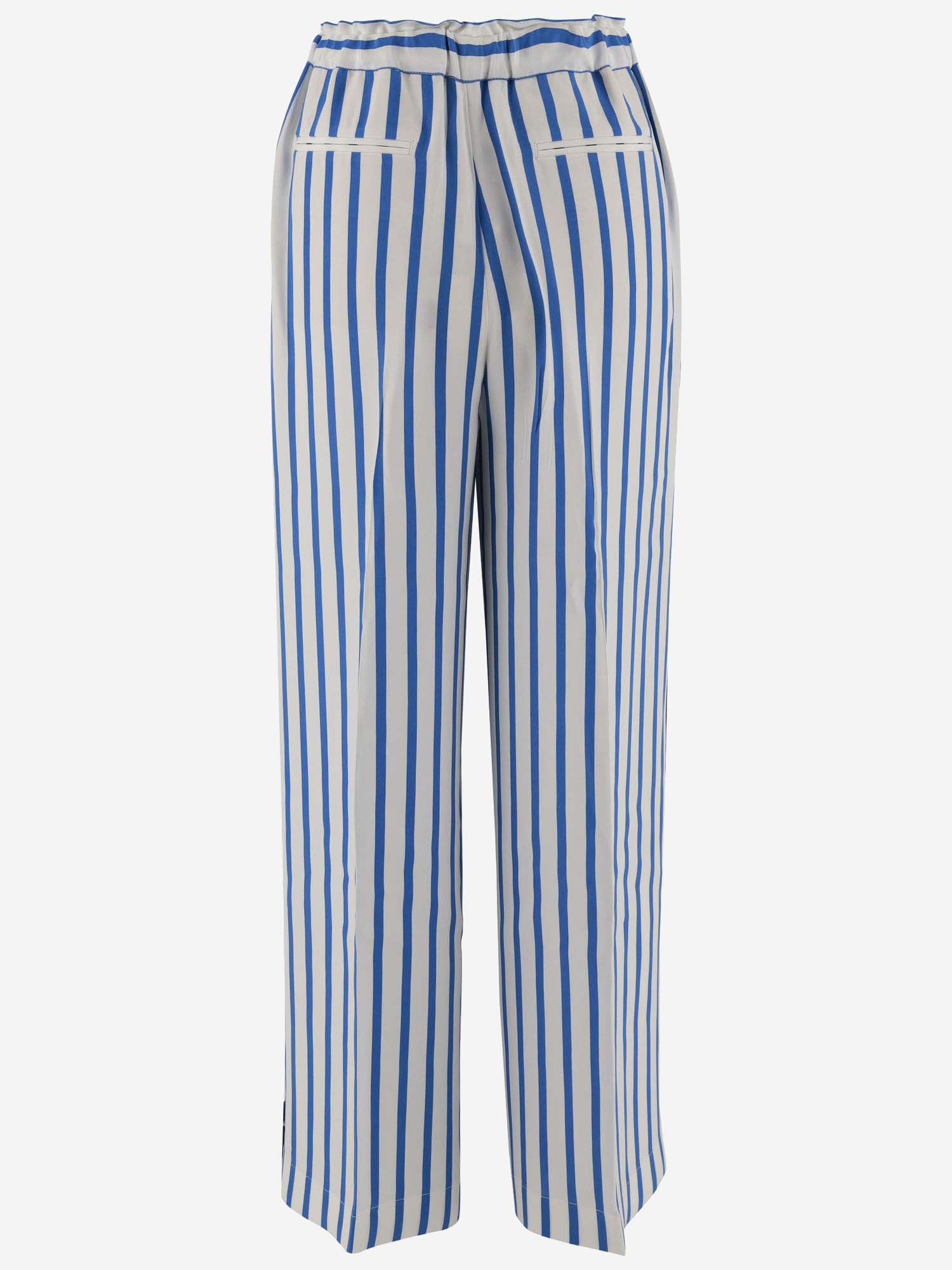 Shop Ralph Lauren Striped Silk Pants In Red