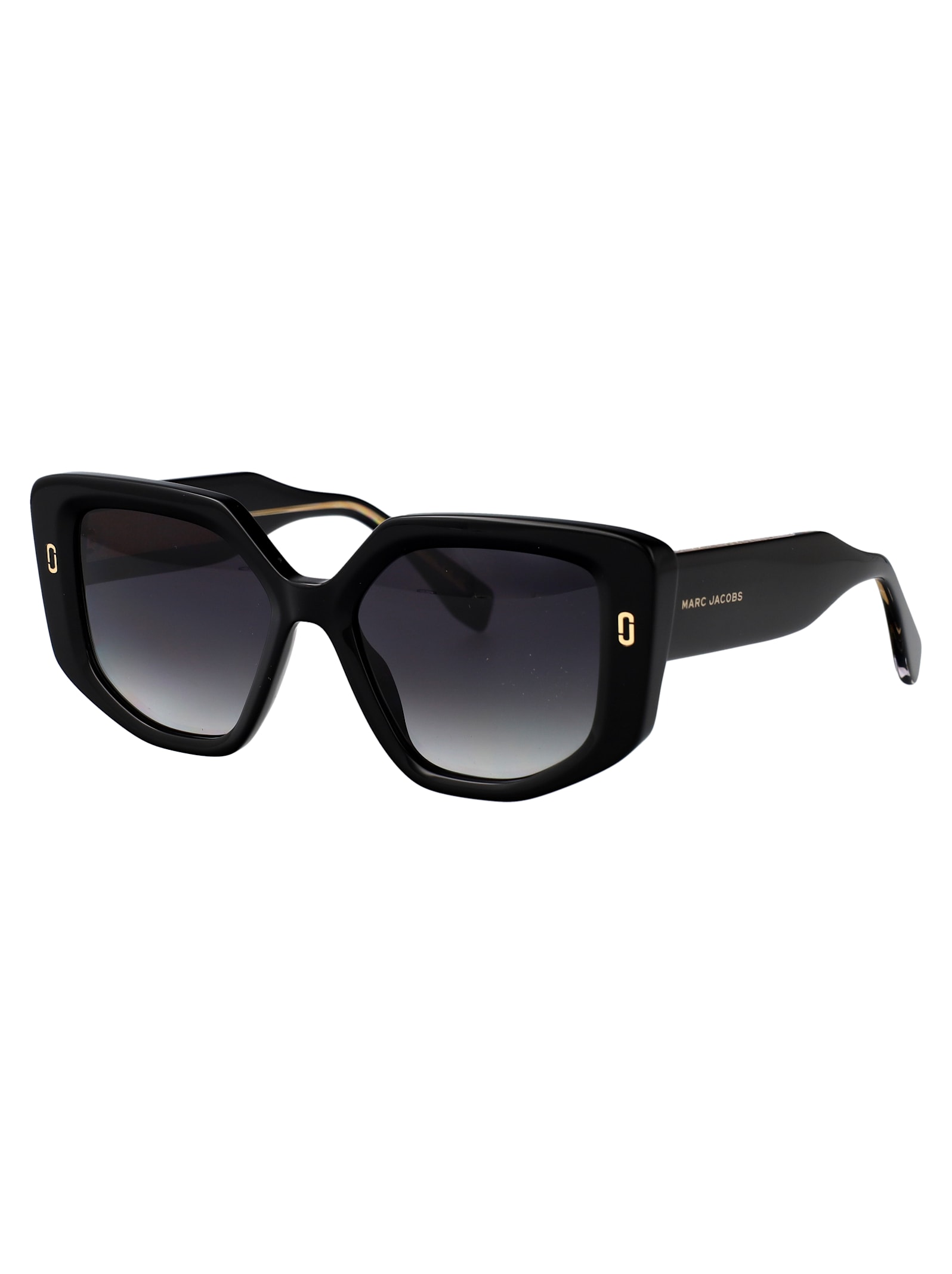 Marc Jacobs Black Acetate Sunglasses In Black
