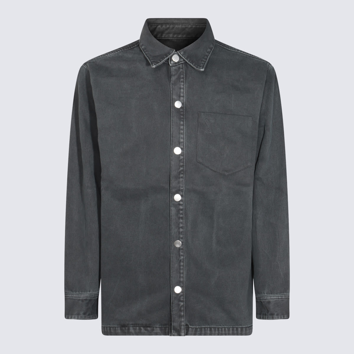 Shop Ami Alexandre Mattiussi Black Cotton Shirt