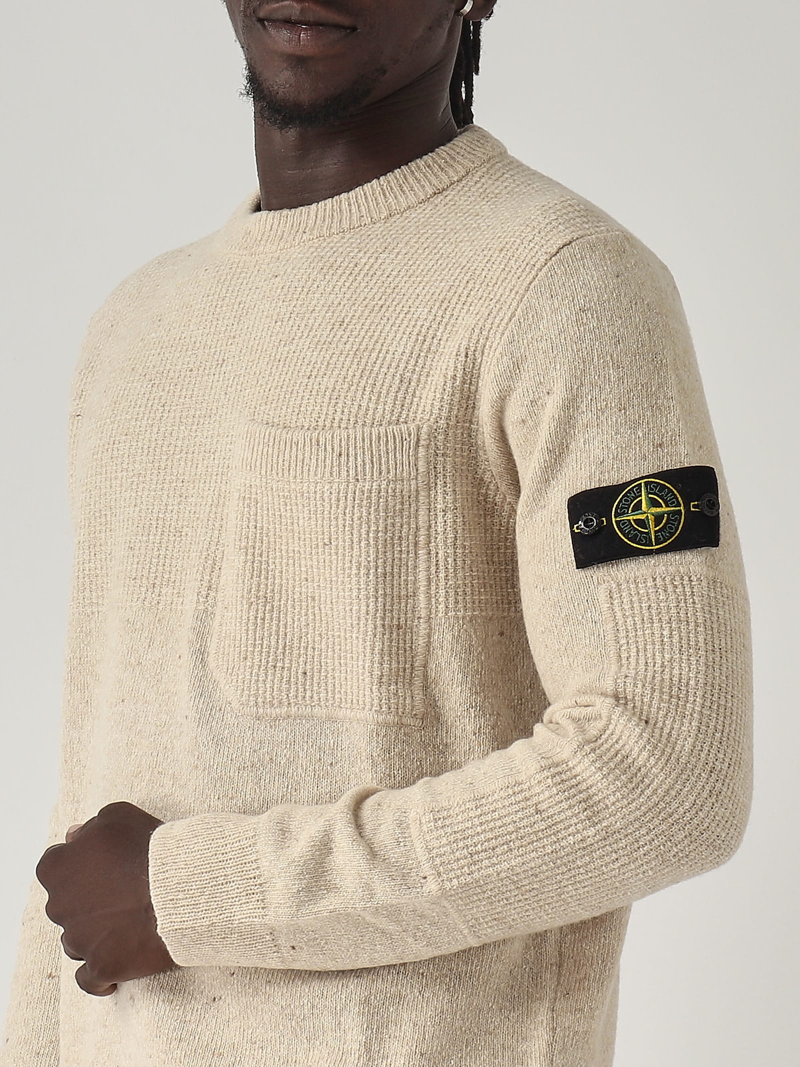 Shop Stone Island Maglia Sweater In Stucco