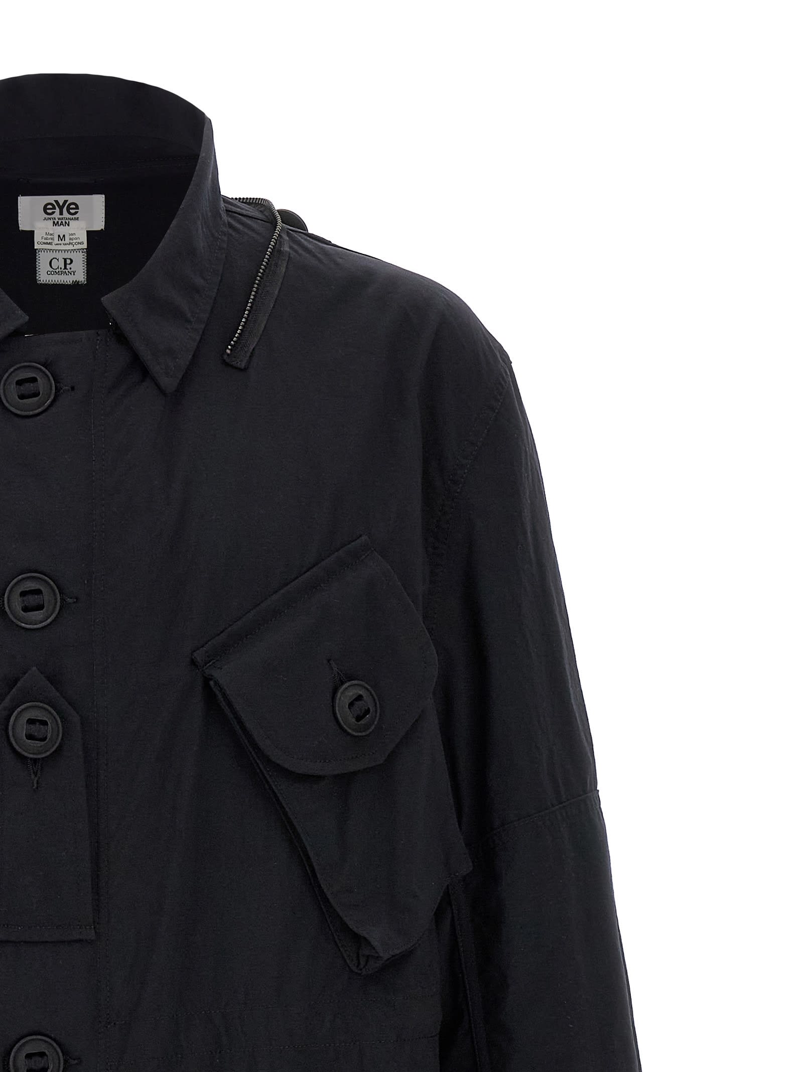Junya Watanabe Men's Nylon Parka Coat In Black