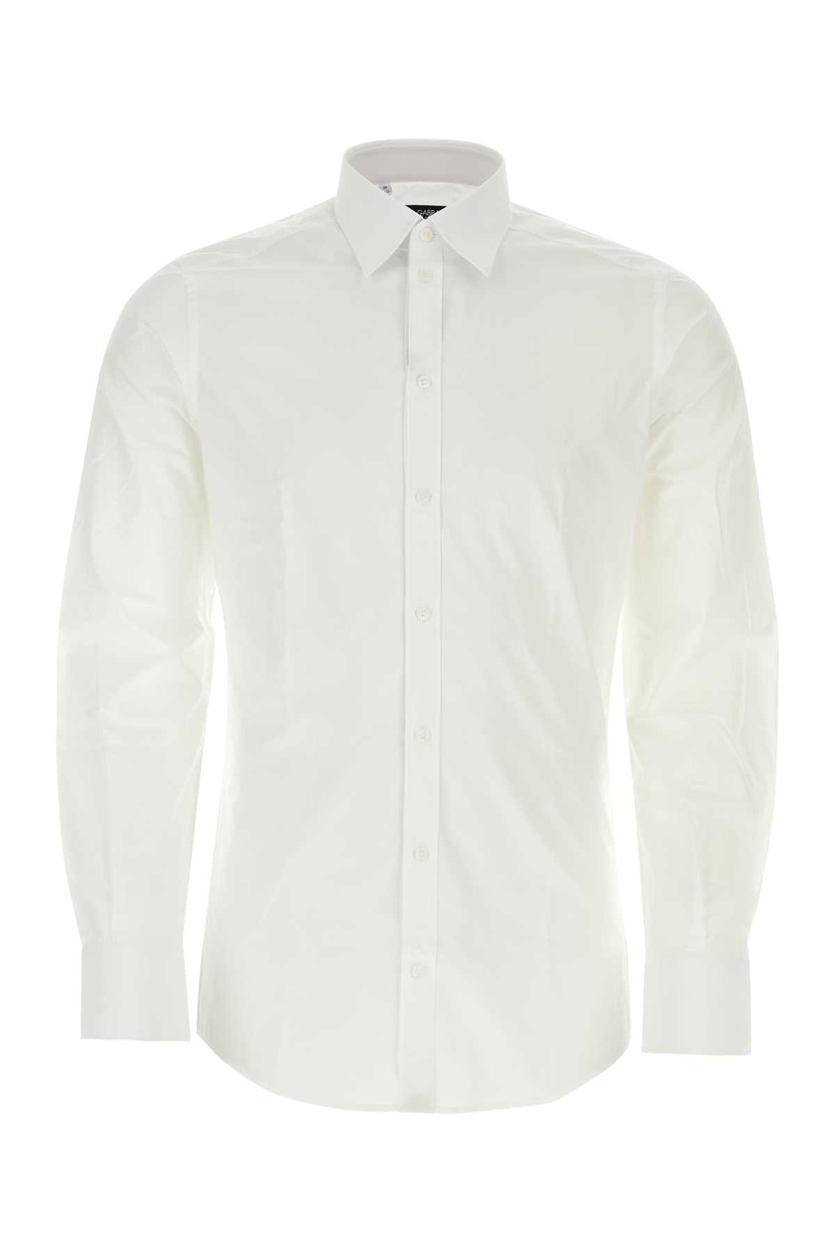 Shop Dolce & Gabbana White Poplin Shirt