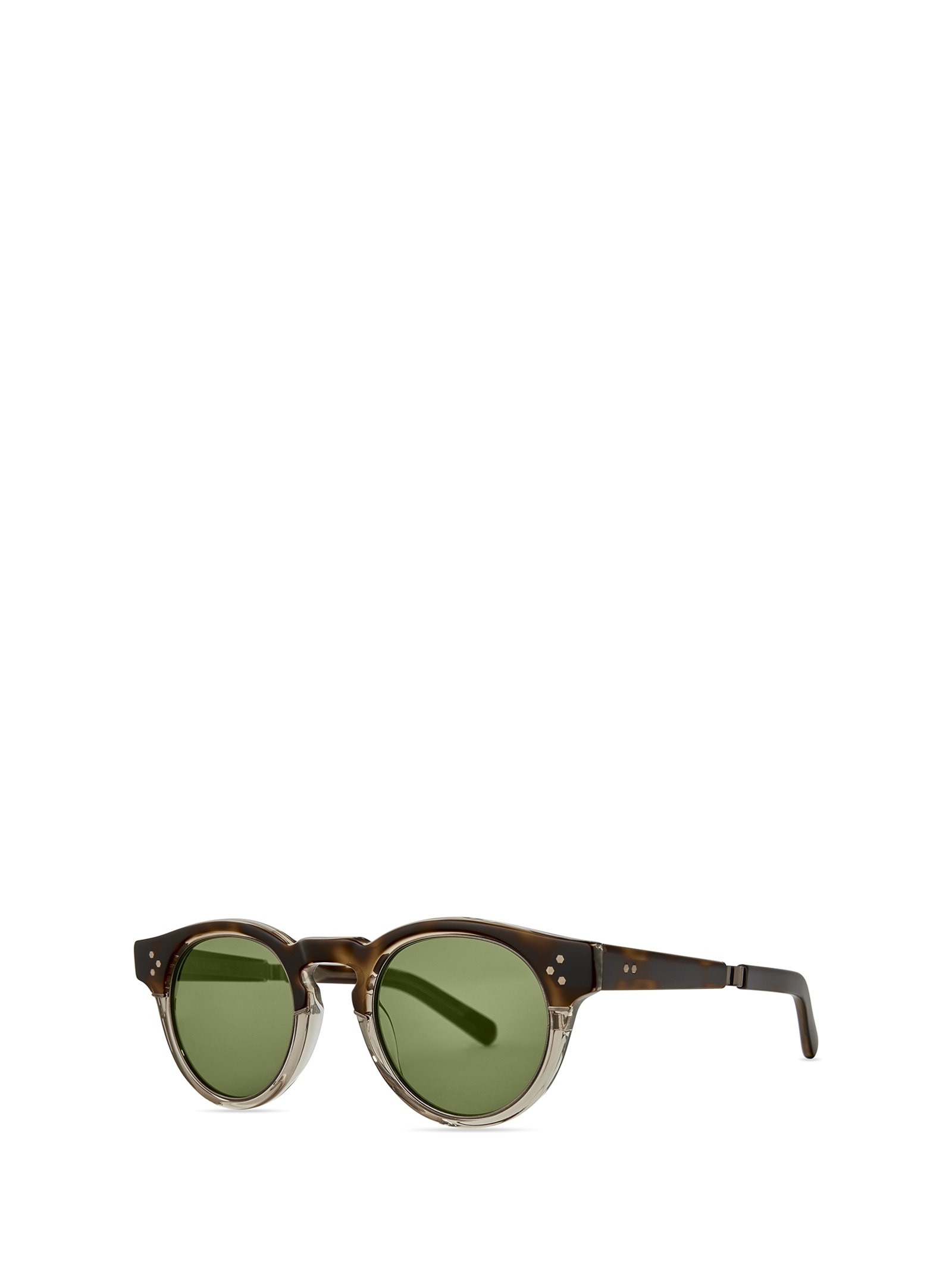 Shop Mr Leight Kennedy S Honeycomb Laminate-antique Gold/green Sunglasses