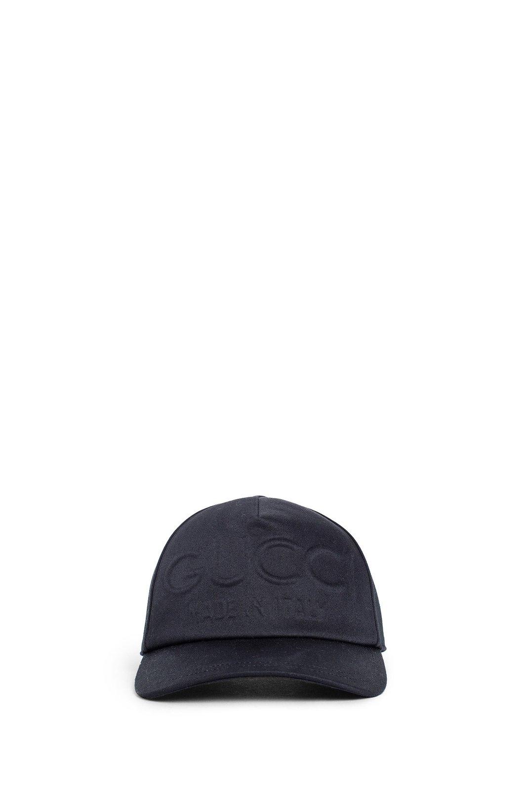 Shop Gucci Gg Embossed Baseball Cap In Black