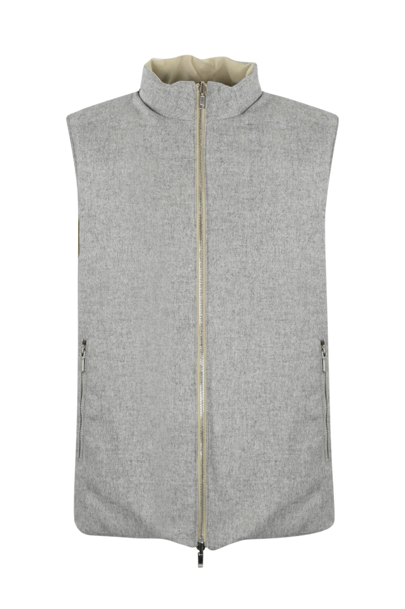 Shop Eleventy Suede Vest In Sabbia