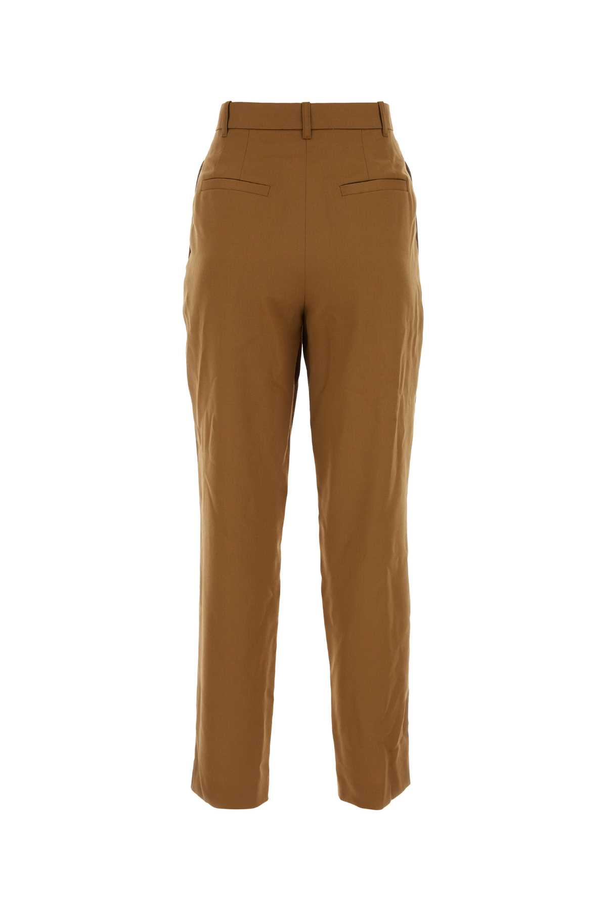 Apc Camel Wool Trouser In Icybrown