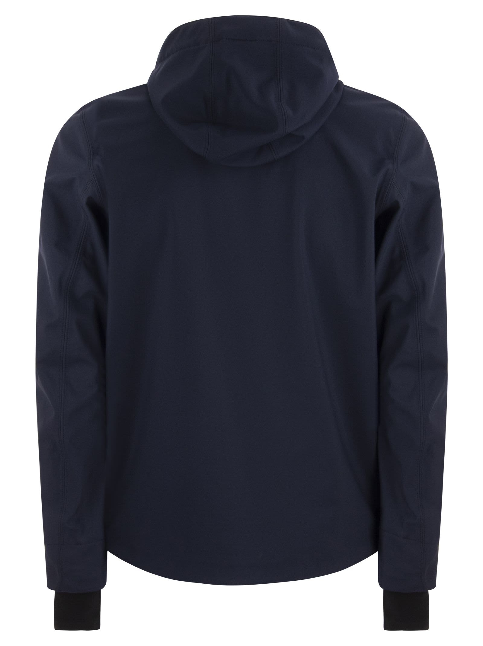 Shop K-way Jacko Bonded - Short Jacket With Hood In Blue