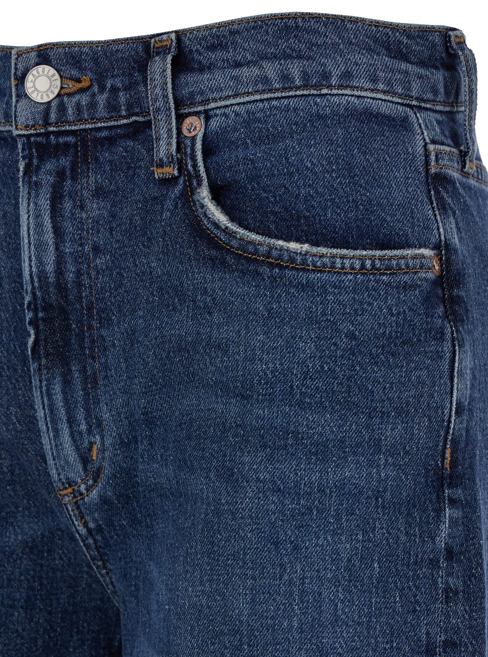 Shop Agolde Harper Blue Five Pocket Straight Jeans In Dk Marble Ind