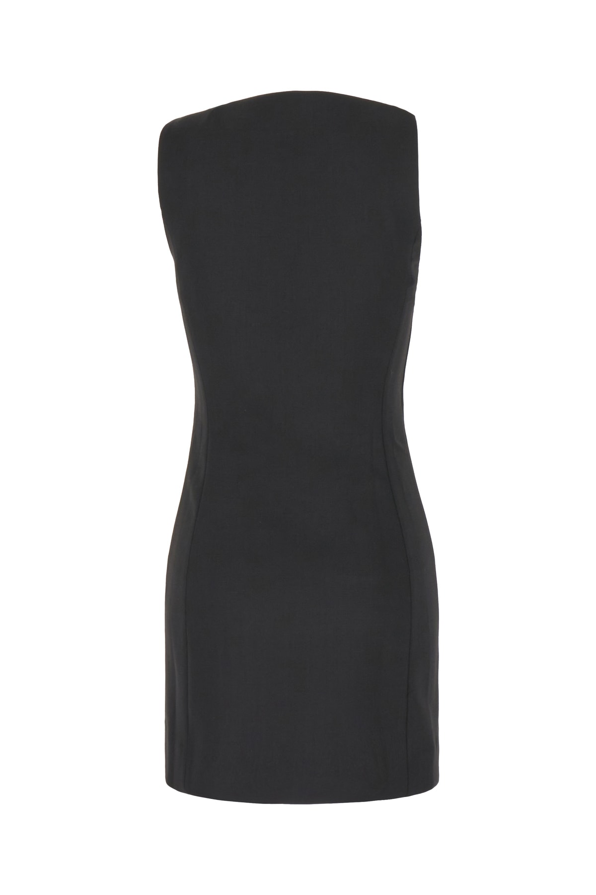 Shop Coperni Charcoal Stretch Polyester Blend Dress In Black