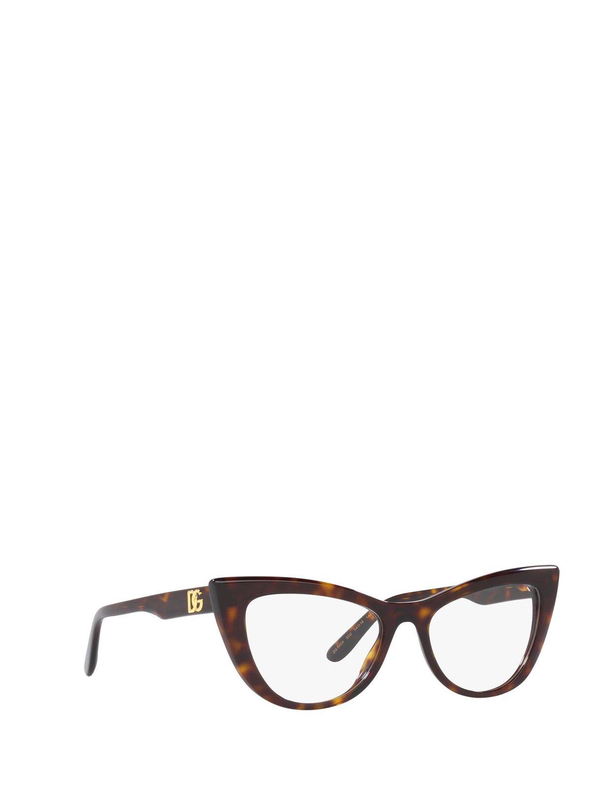 Shop Dolce & Gabbana Cat-eye Glasses In 502