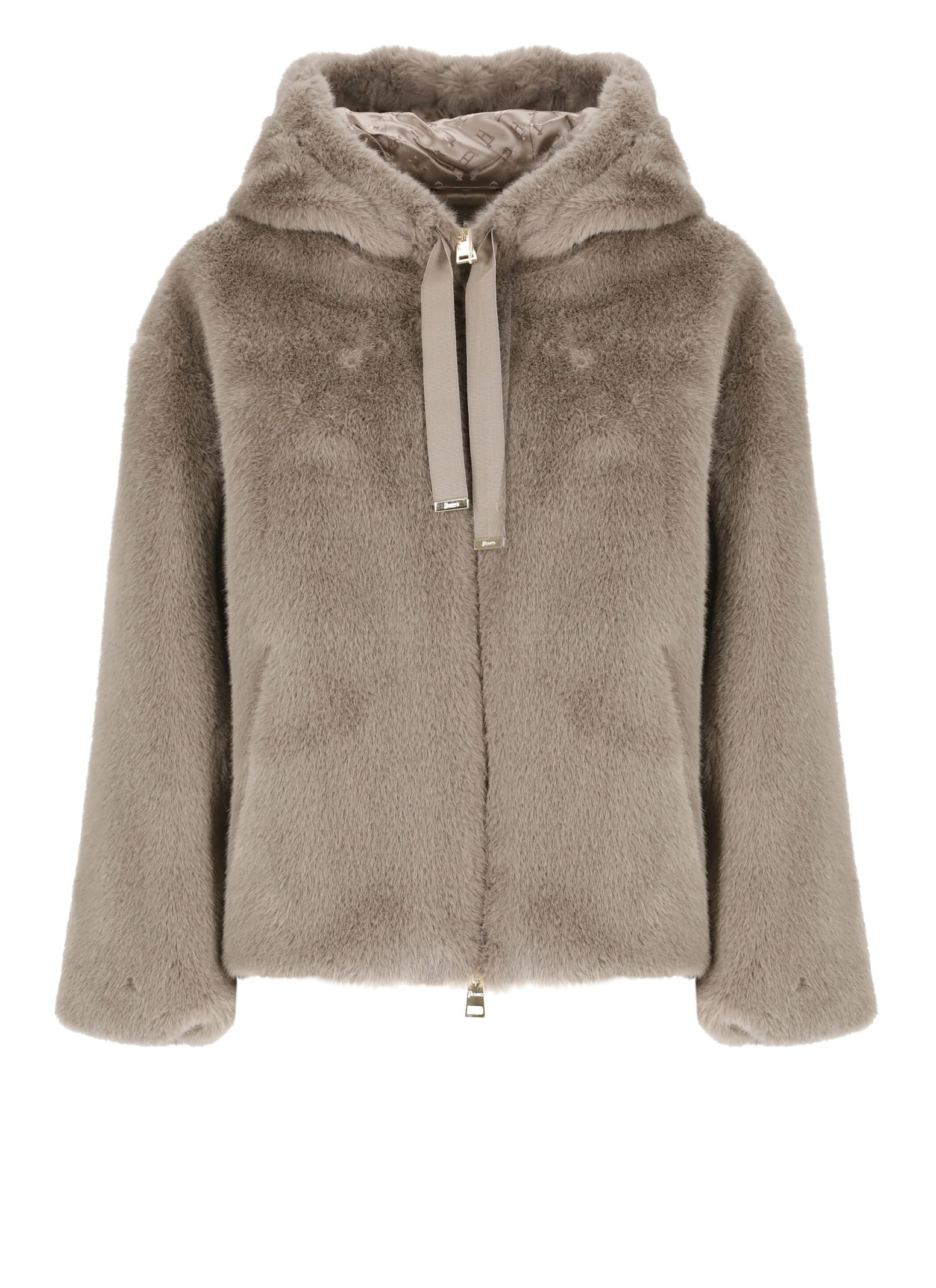 HERNO FAUX MINK FUR JACKET 