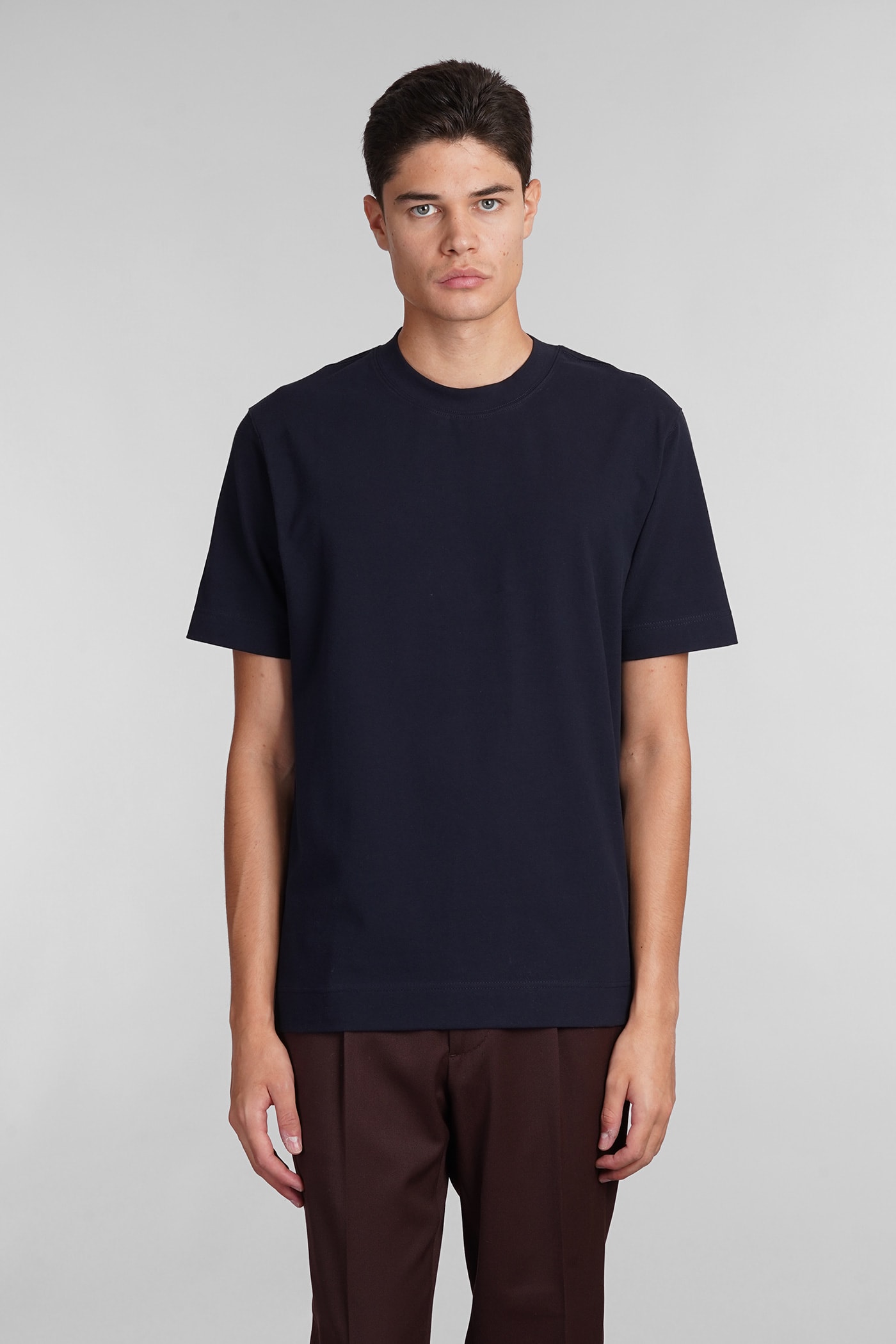 T-shirt In Blue Cotton