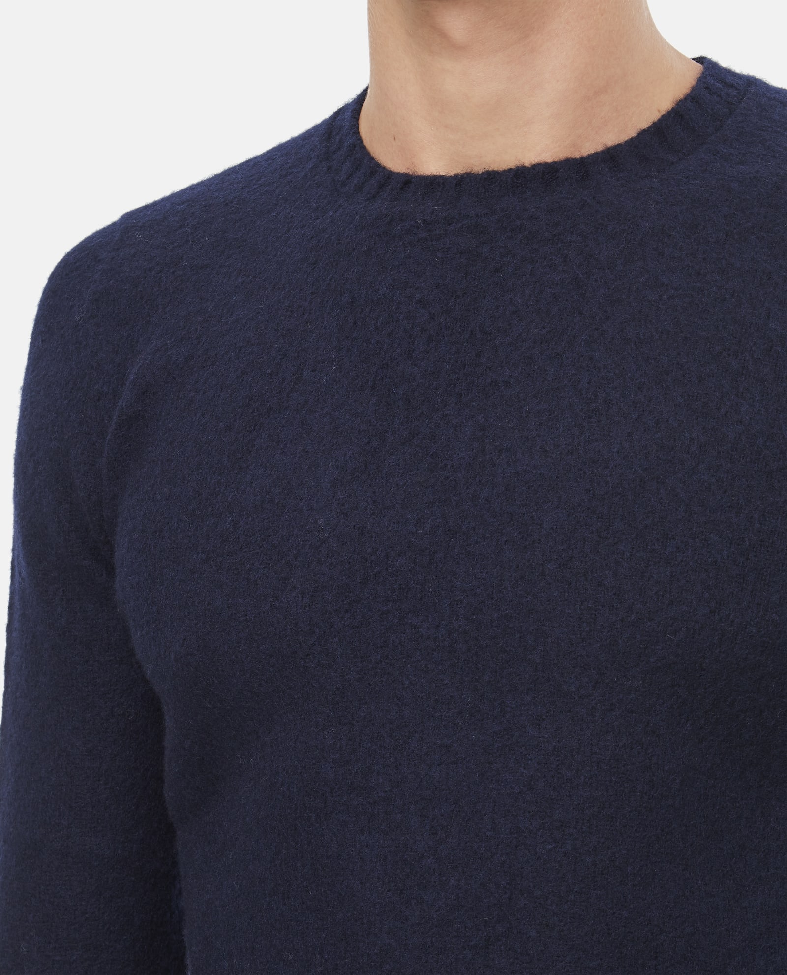 Shop Drumohr Crewneck Wool Sweater In Blue