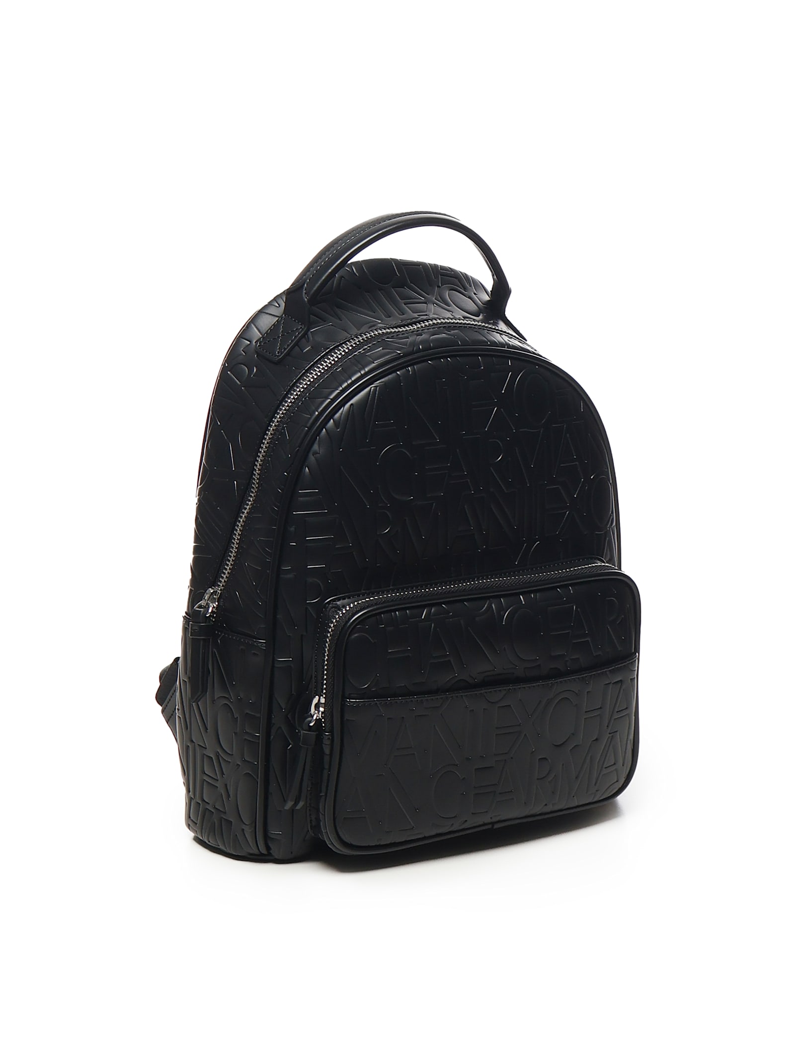 Armani Exchange Backpack With Embossed Allover Logo
