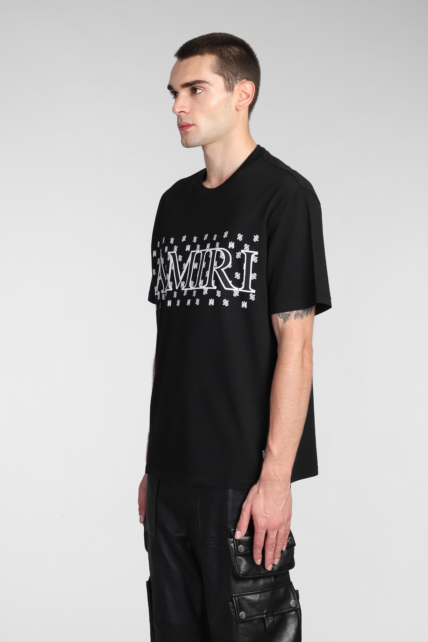 Shop Amiri T-shirt In Black Cotton