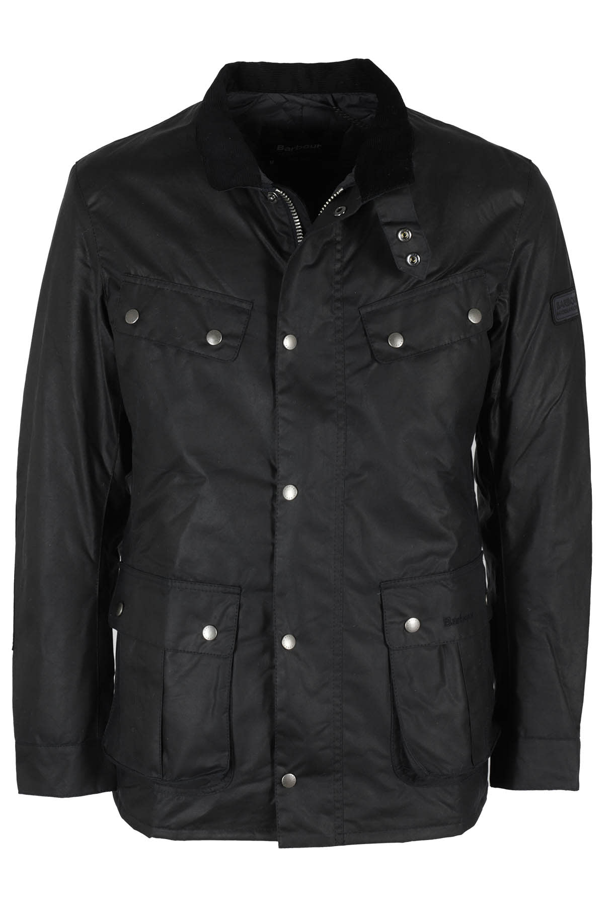 Shop Barbour Duke Wax Jacket In Navy