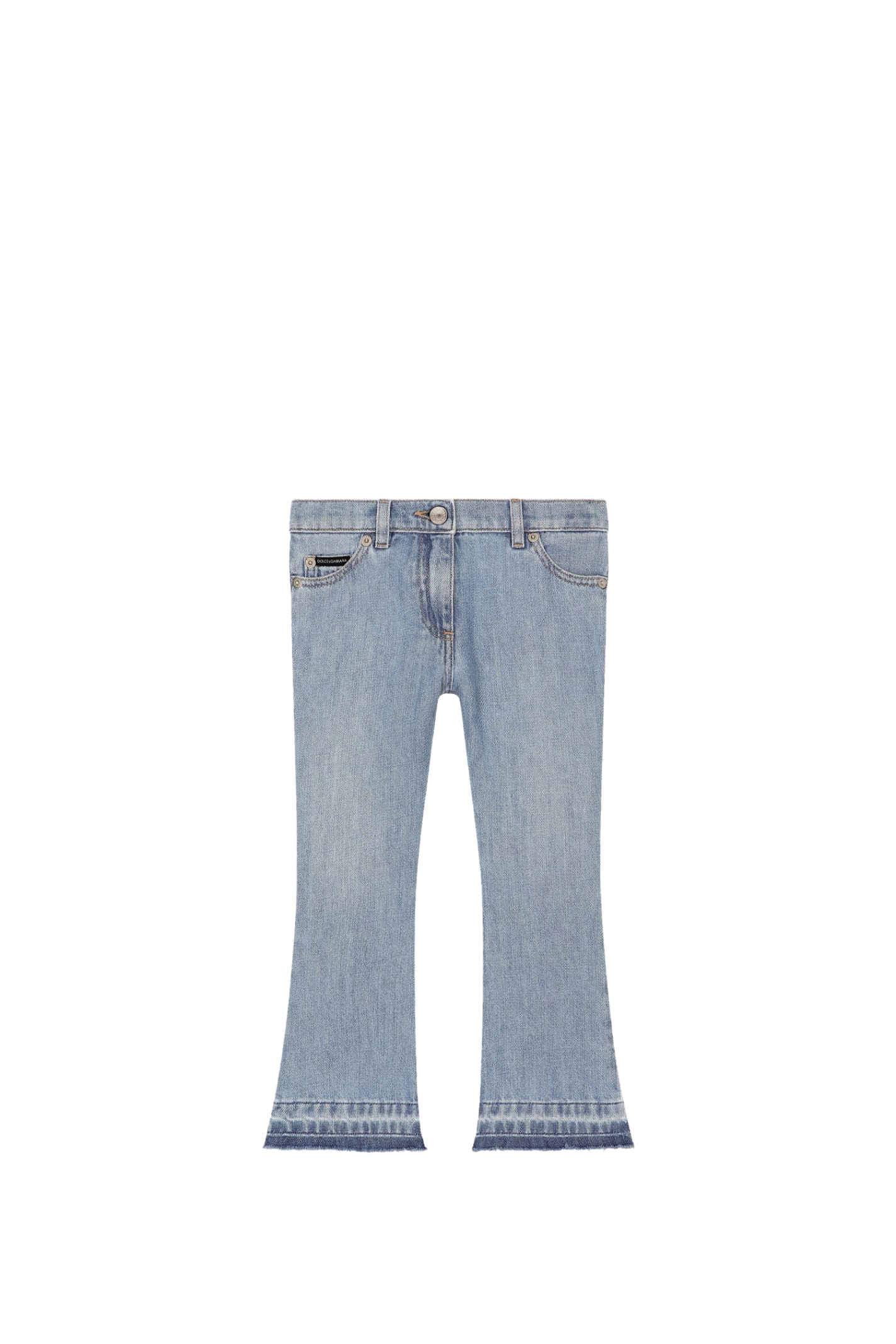 Shop Dolce & Gabbana Jeans With Logo Plate In Blue