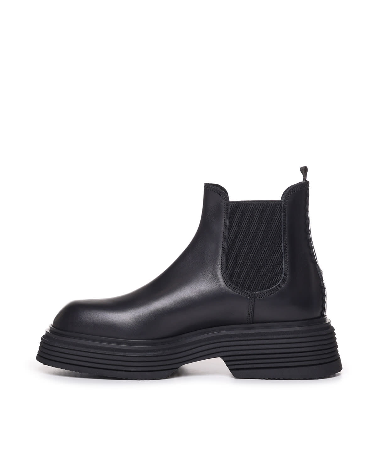 The Antipode Leather Beatles Boots In Black