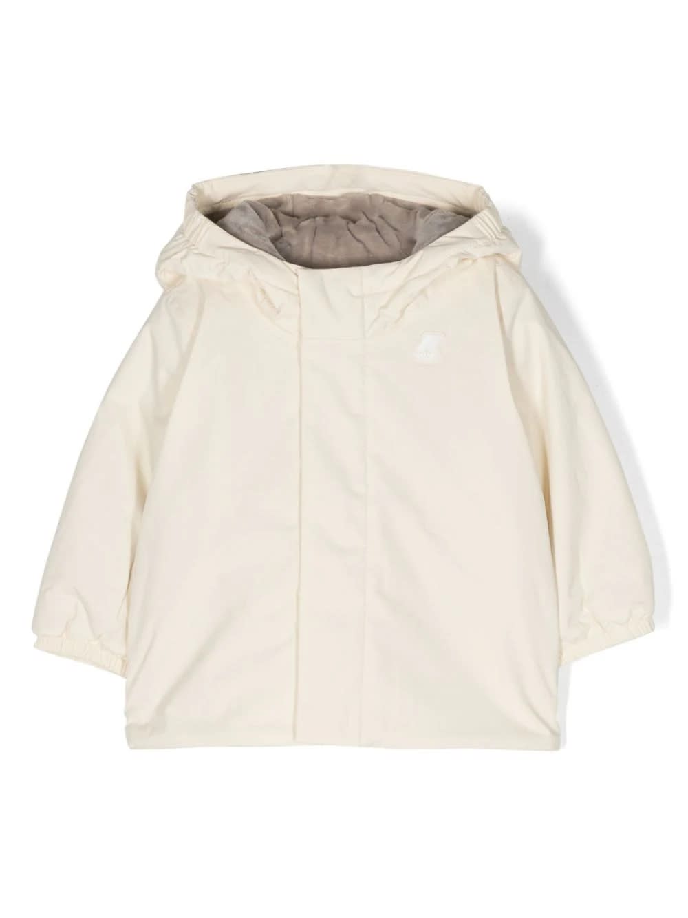 Shop K-way Parka With Patch In Beige
