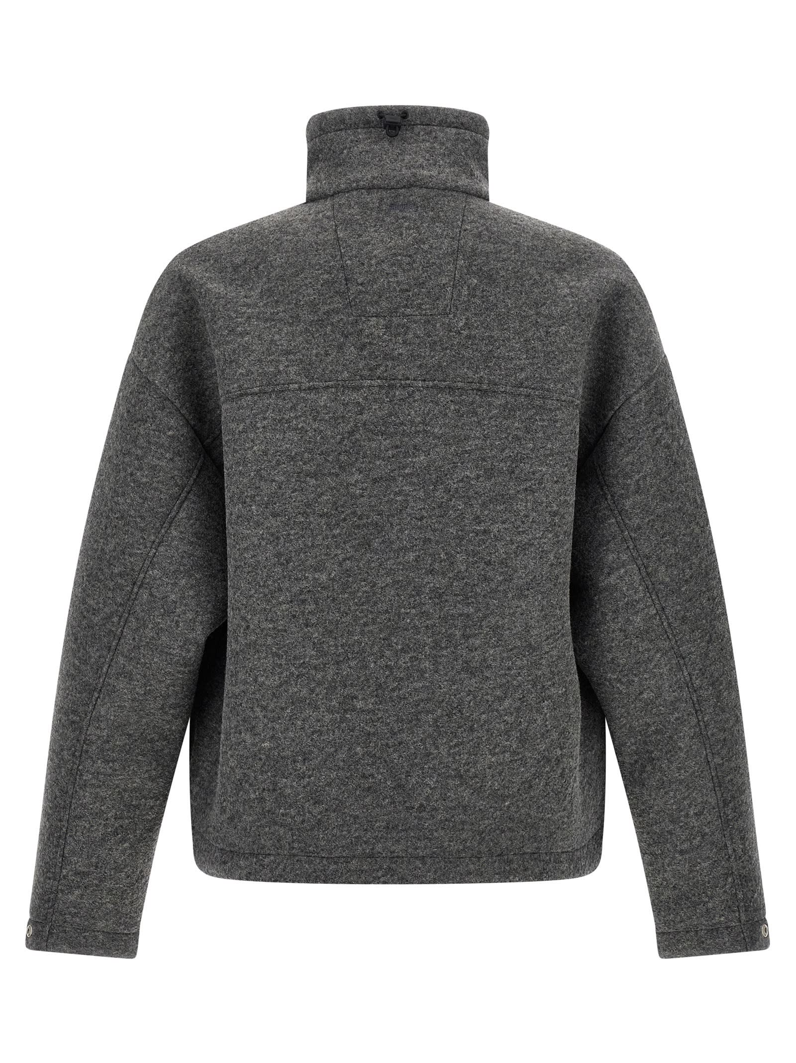 Herno Laminar Pannolenci Jacket In Gray
