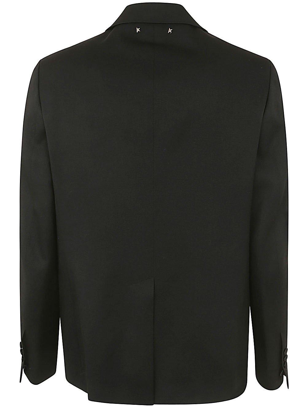 Shop Golden Goose Single Breasted Tailored Blazer In Black