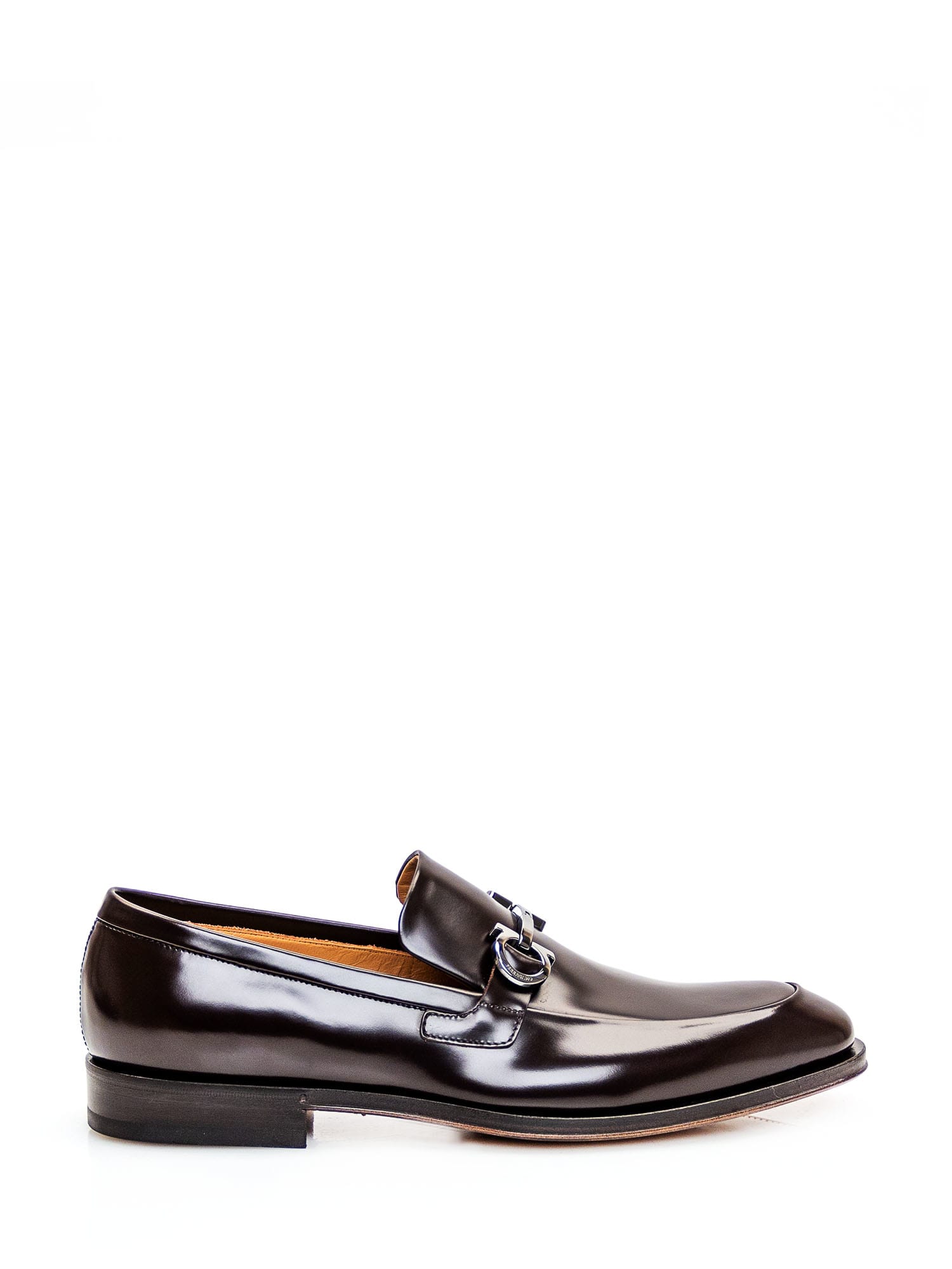 Ferragamo Loafer With Hook Ornament In Hickory