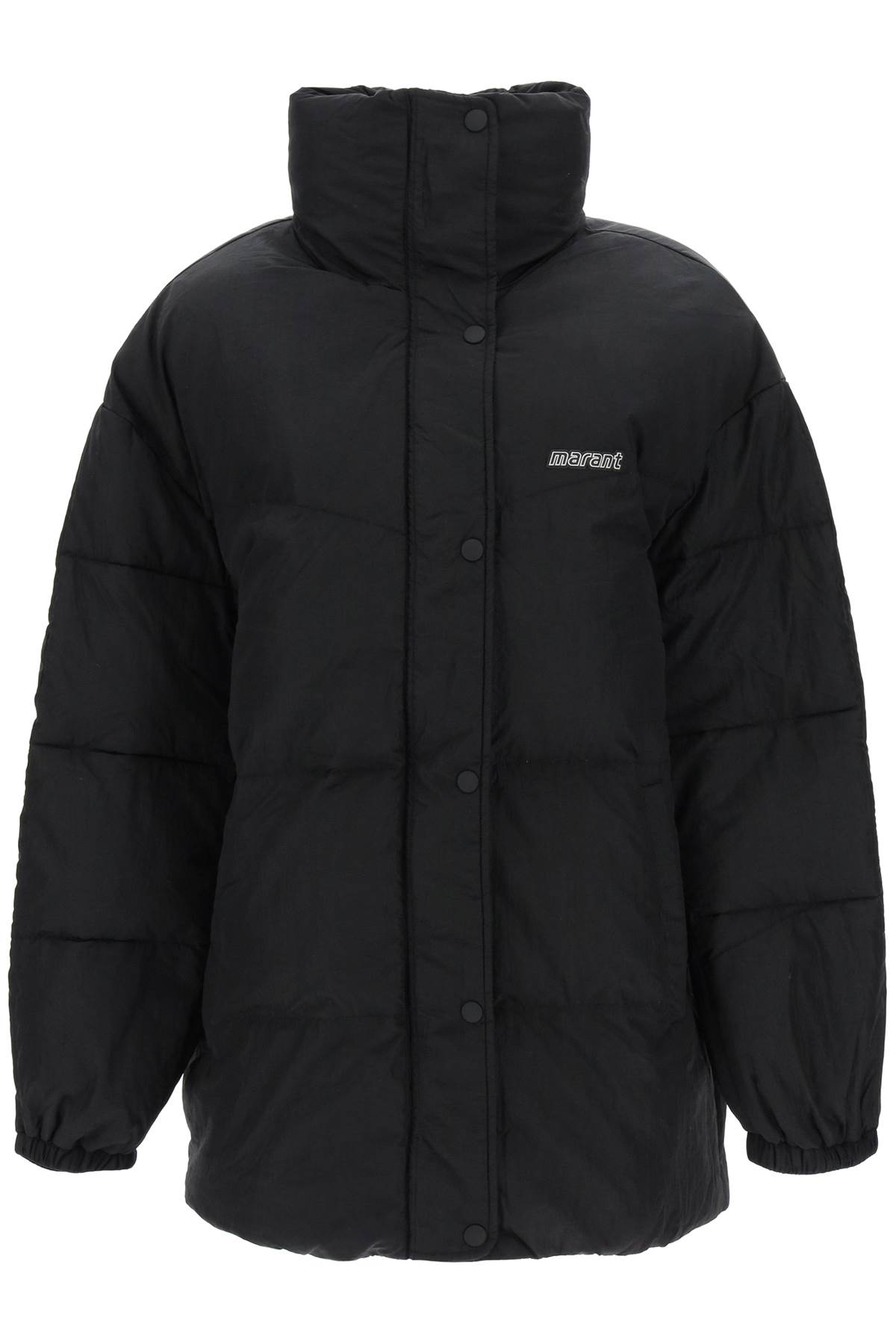 Shop Marant Etoile Tilysa Maxi Puffer Jacket In Black