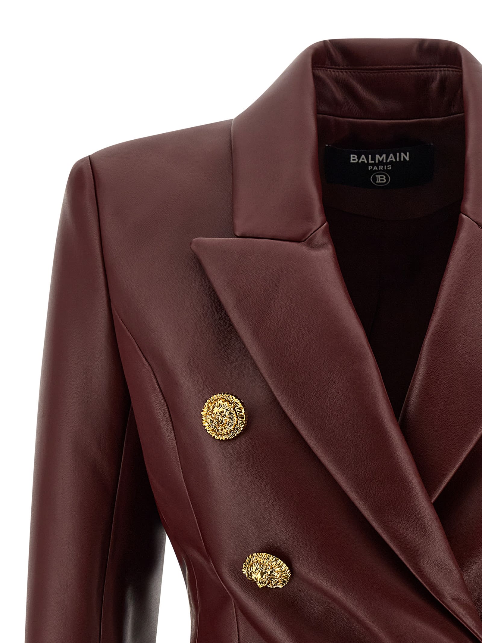 Balmain 6 Bottoni Blazer In Brown