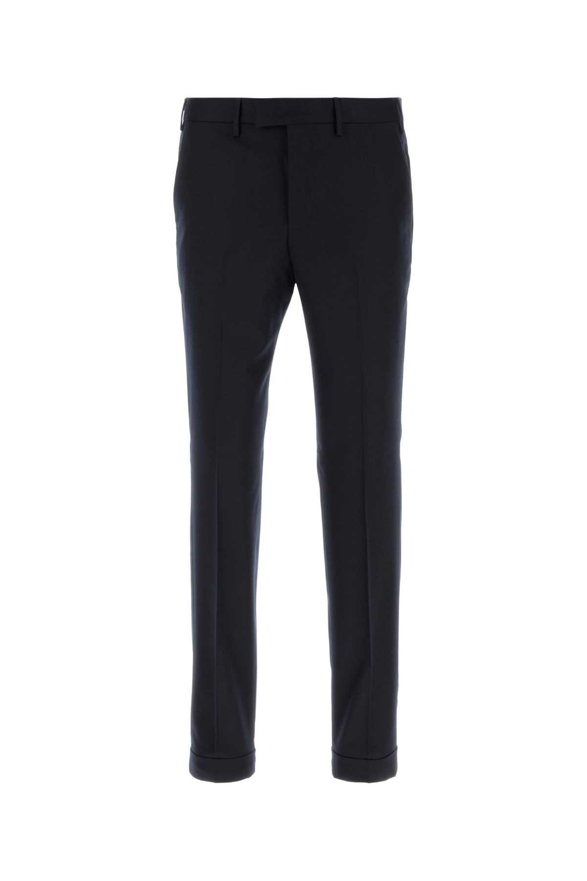 Pt Torino Midnight Blue Stretch Wool Pant In Blue