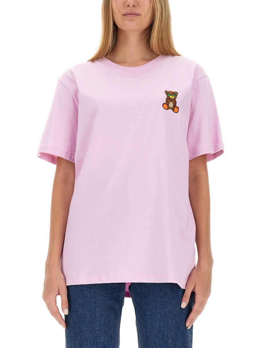 Barrow T-shirt With Logo In Pink