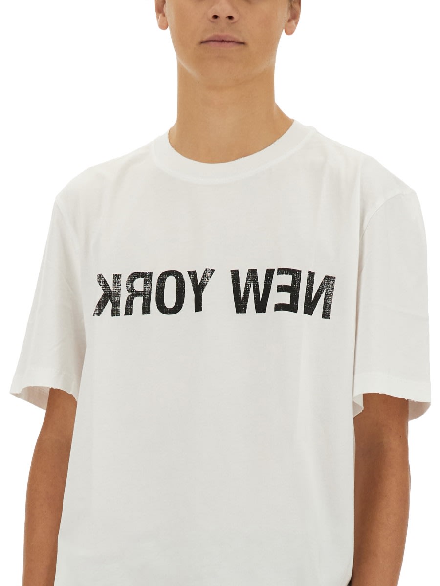 Helmut Lang Bold Graphic Logo T-shirt In White