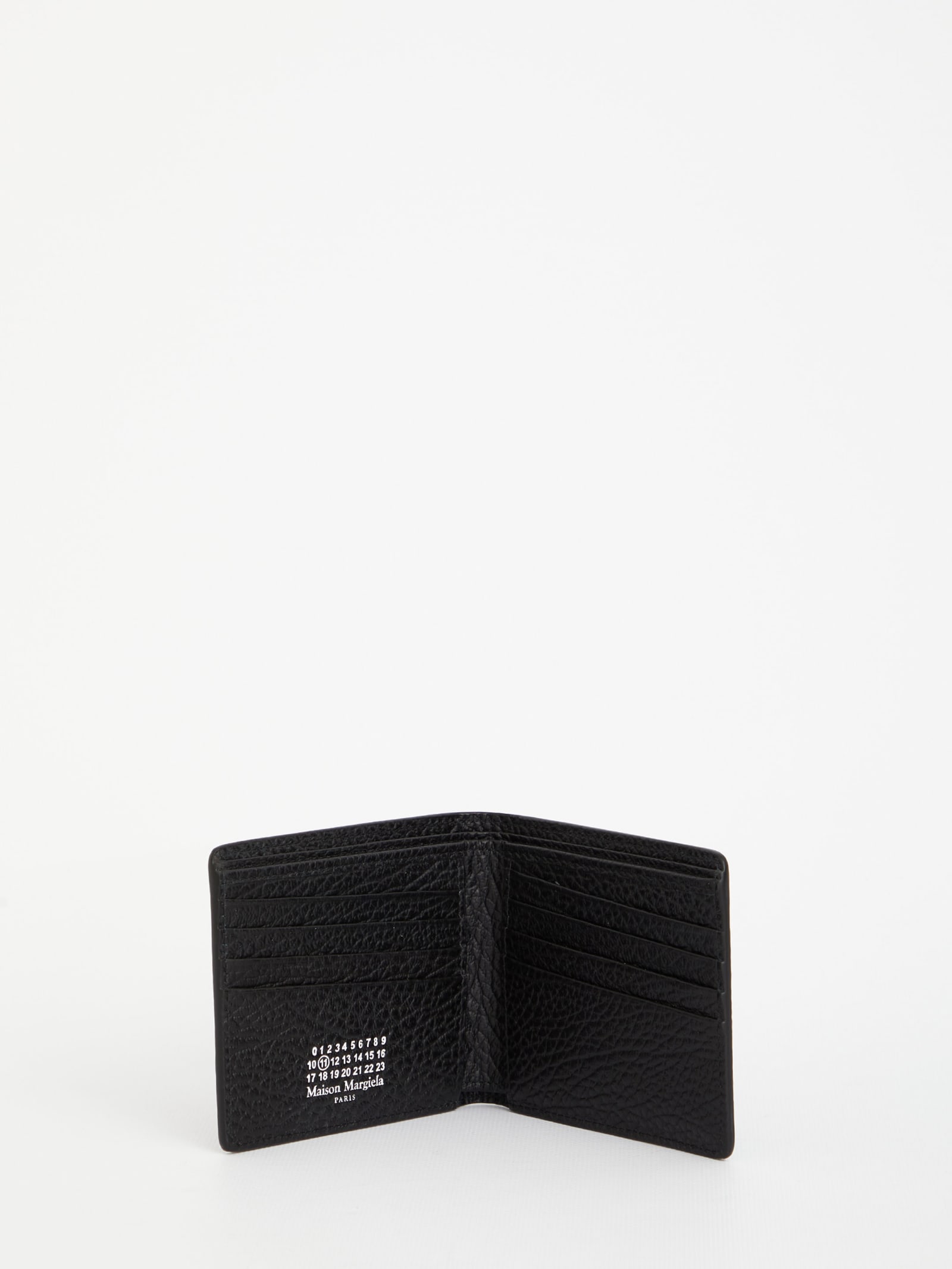 Shop Maison Margiela Black Bi-fold Wallet