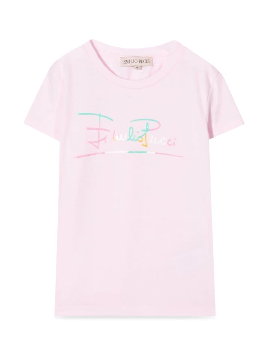 Pucci Kids' T-shirt In Pink