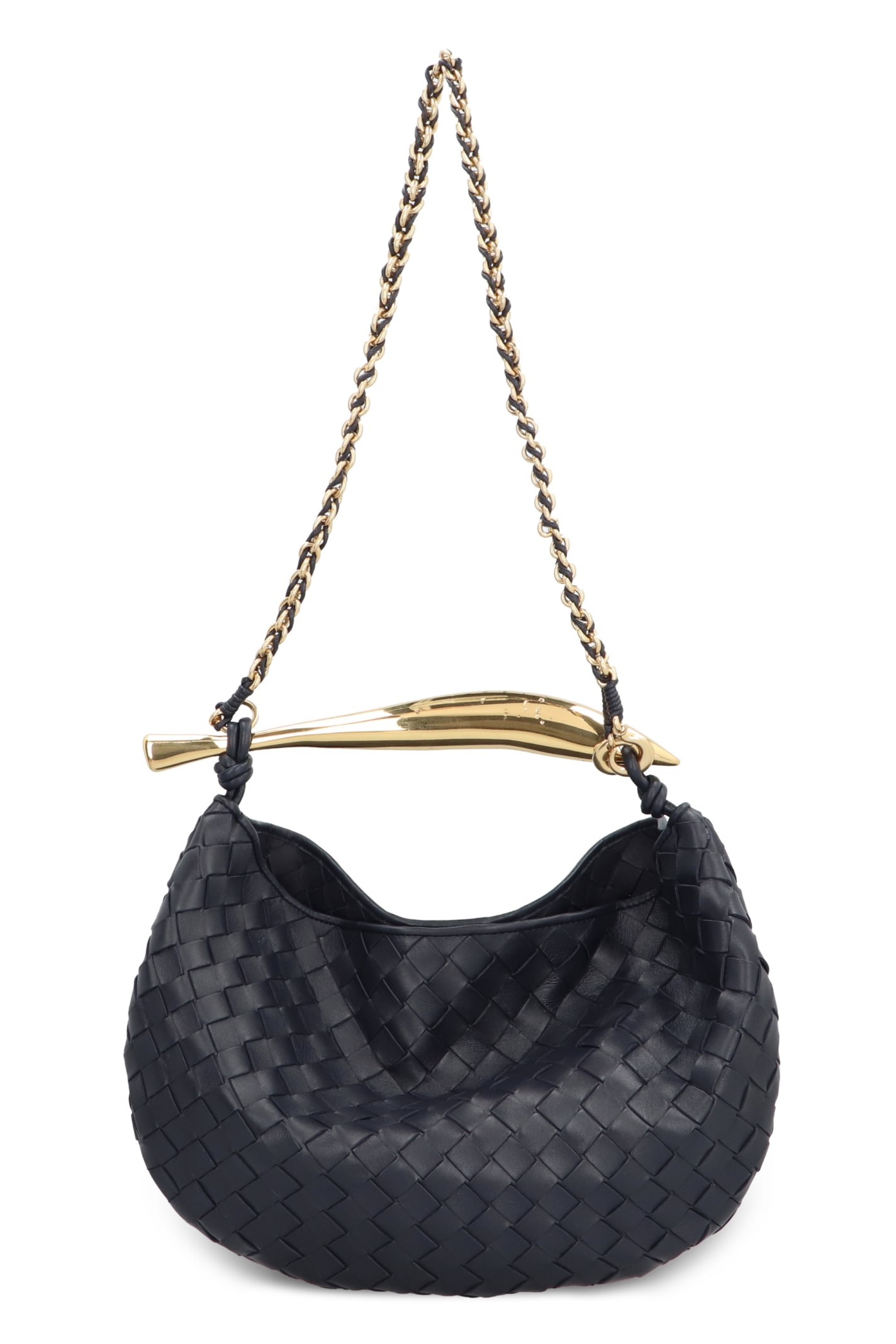 Shop Bottega Veneta Sardine Bag With Chain In Blue