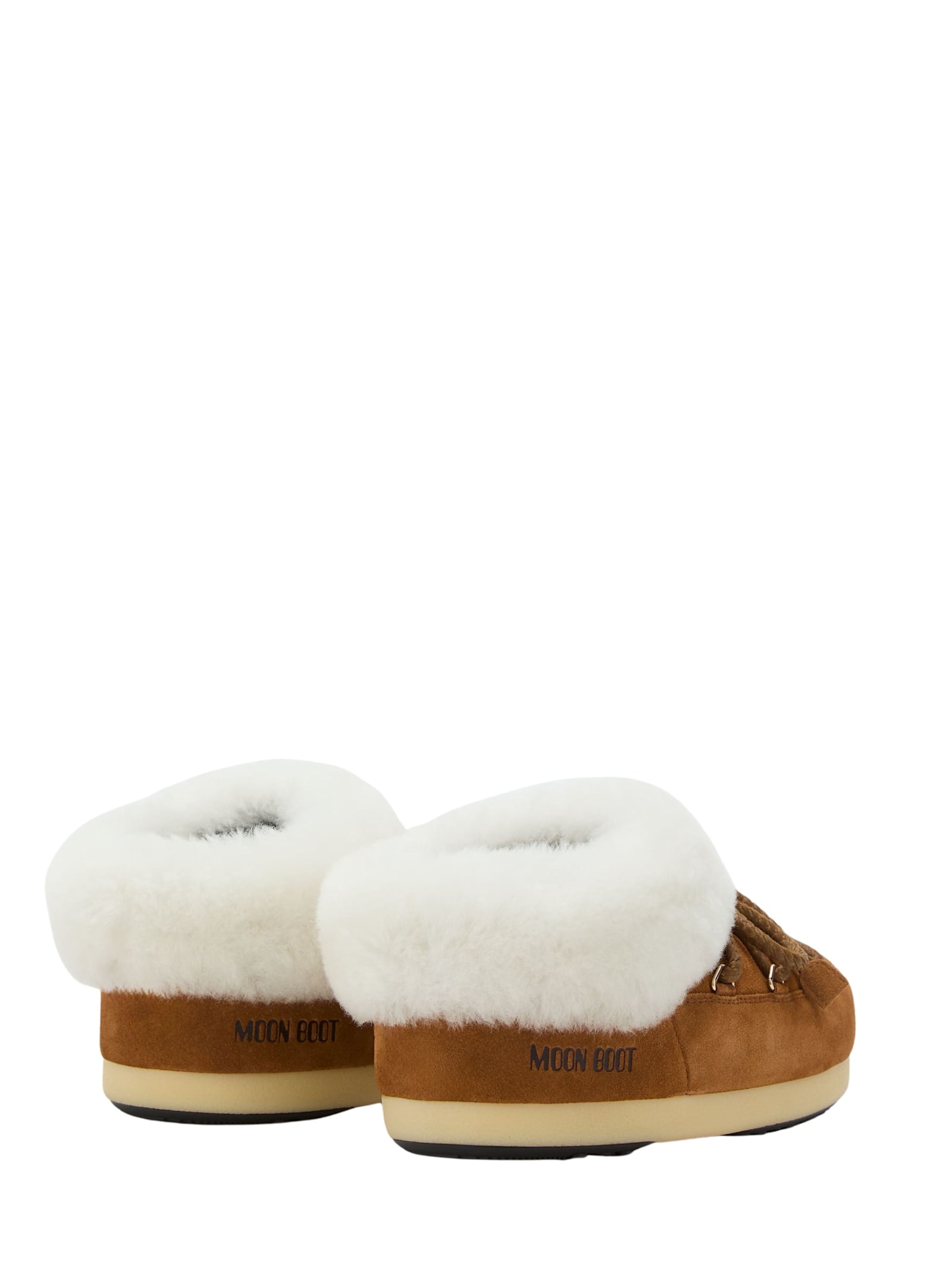 Moon Boot Leather "evx" Mules In Brown