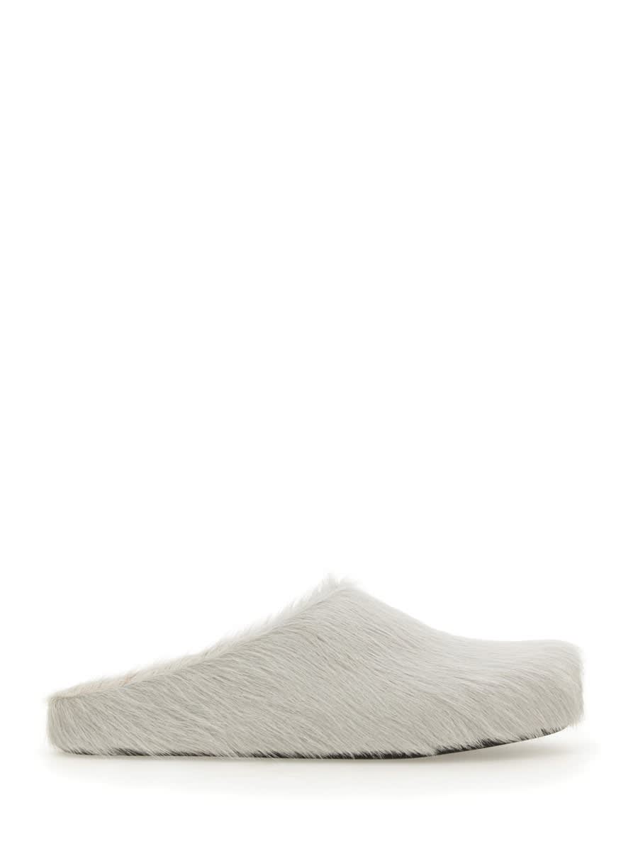 Shop Marni Sabot Fussbett In Grey