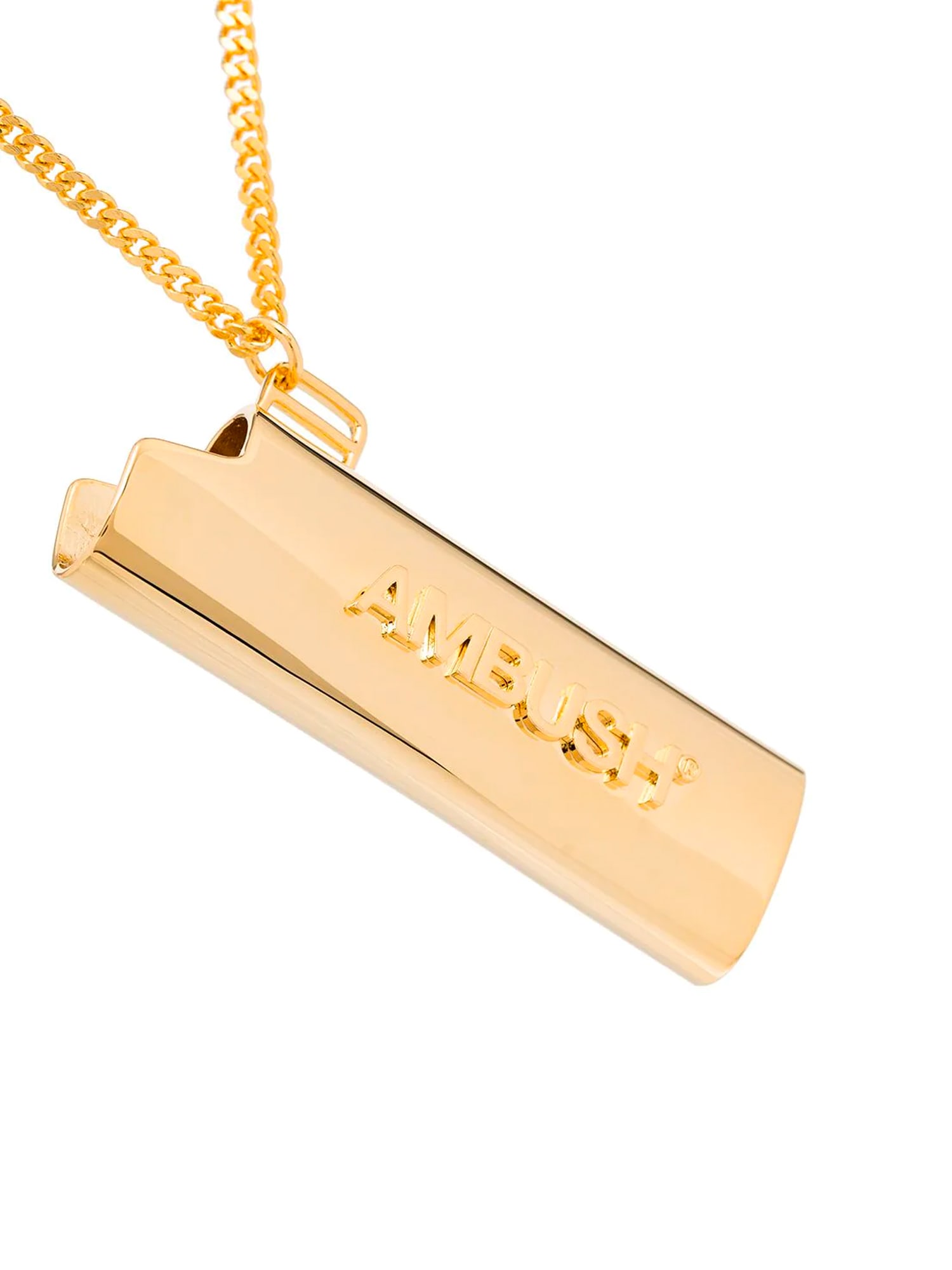 Shop Ambush Logo Lighter Necklace In Oro