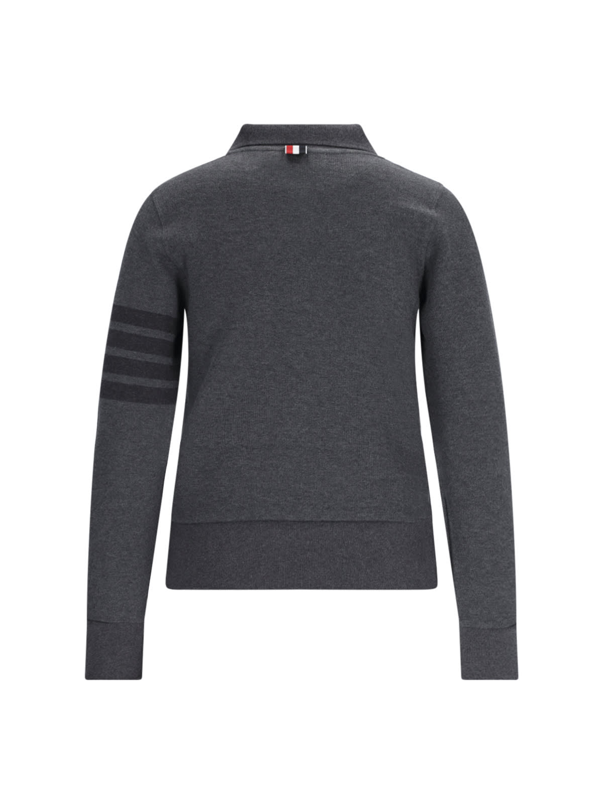 Shop Thom Browne Polo 4-bar In Gray