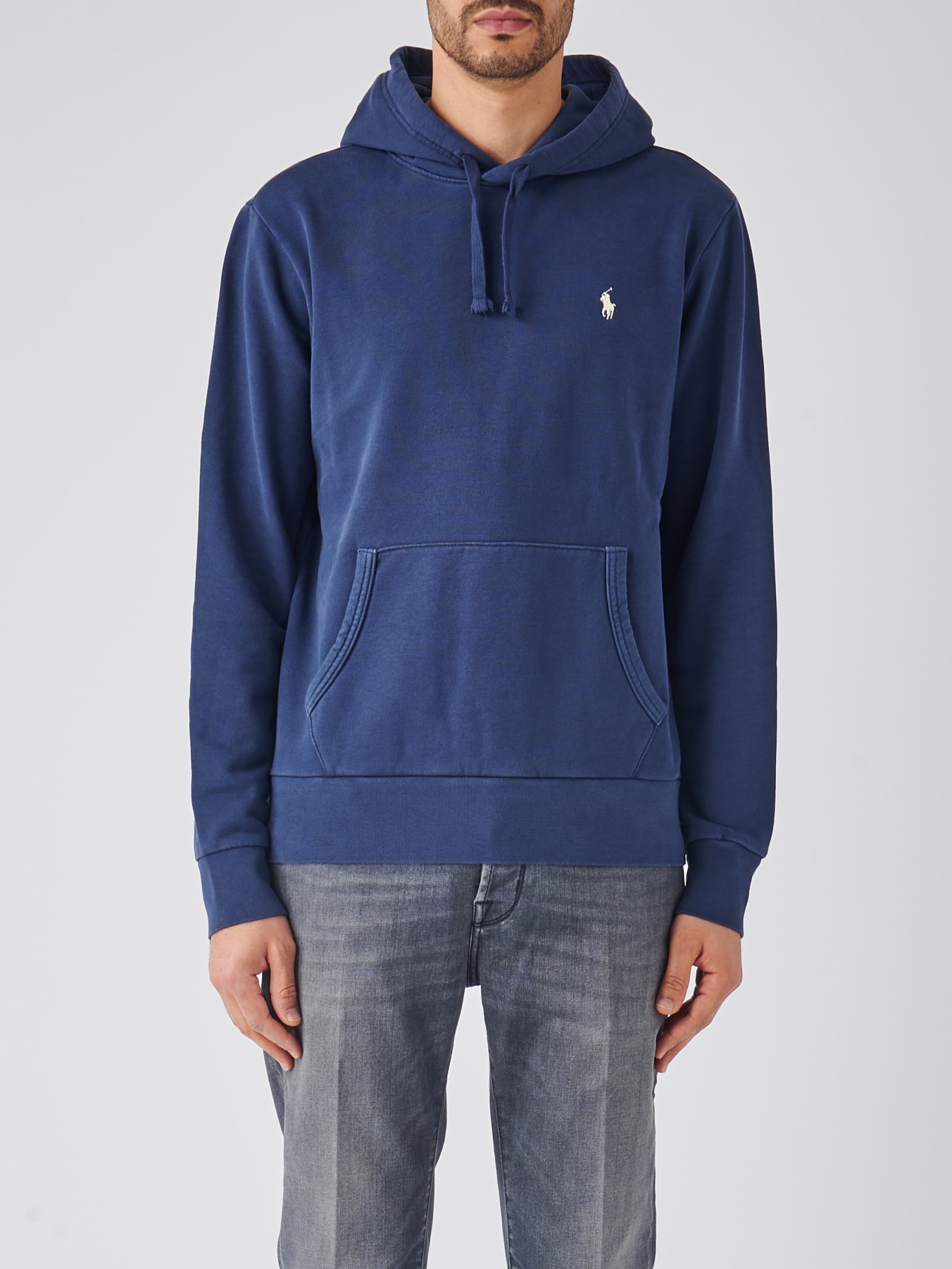 Shop Polo Ralph Lauren Long Sleeve Sweartshirt Sweatshirt In Blu