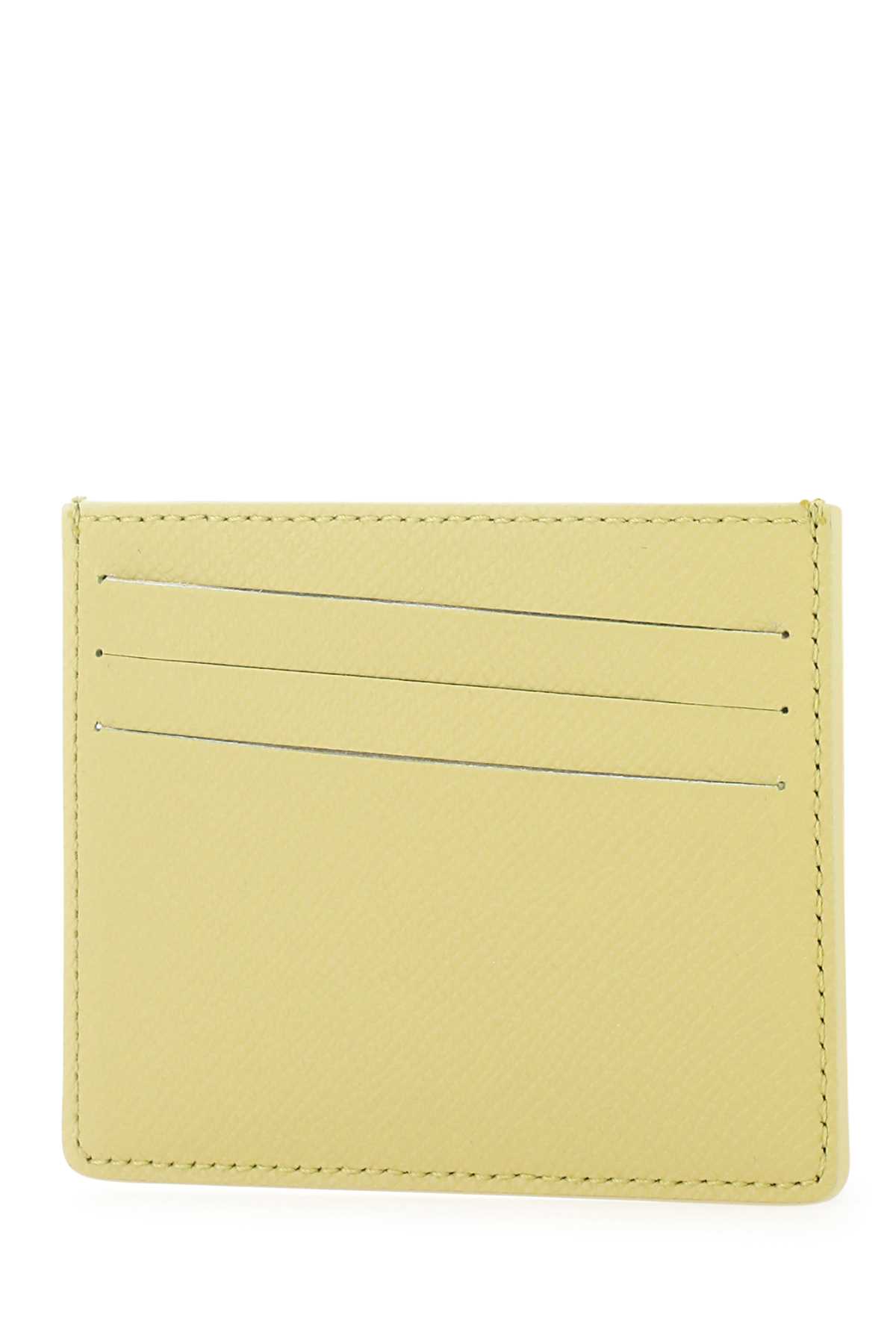 Shop Maison Margiela Pistachio Green Leather Card Holder In T7320