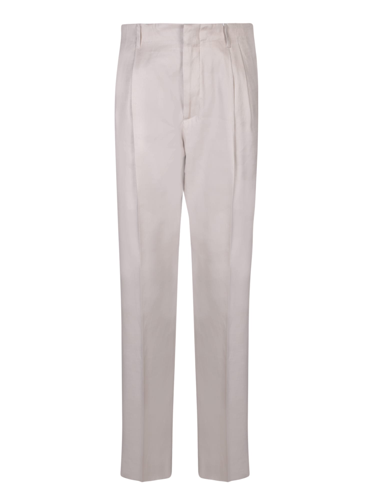 Lardini Linen And Viscose Trousers In White