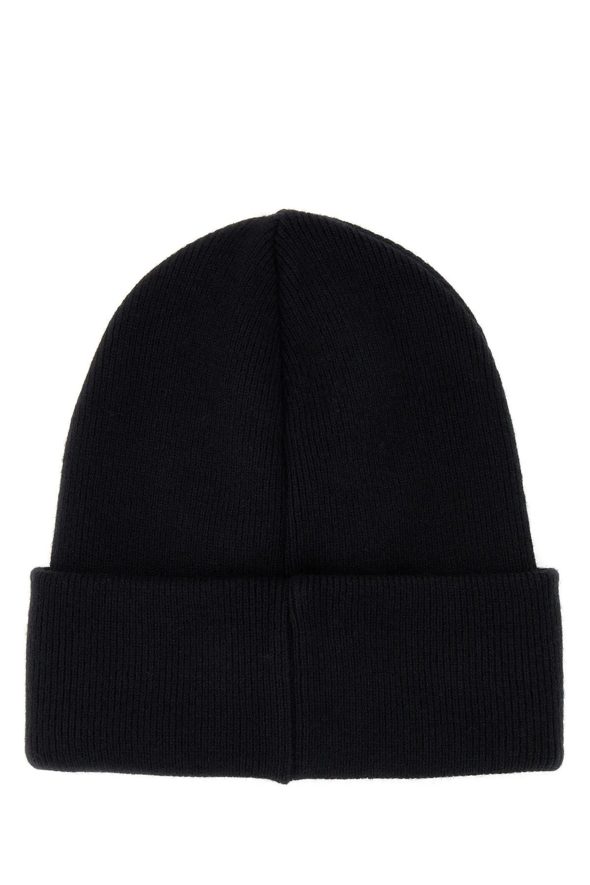 Shop Dsquared2 Black Wool Beanie Hat In Nero