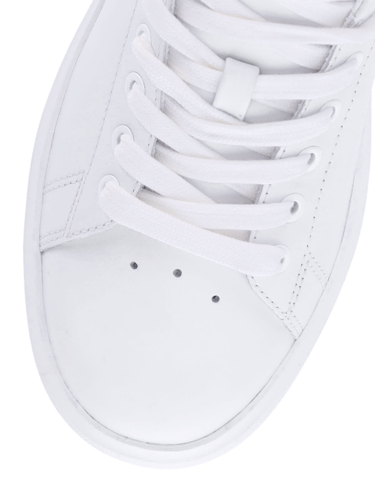 Shop Tory Burch Leather Sneakers In White
